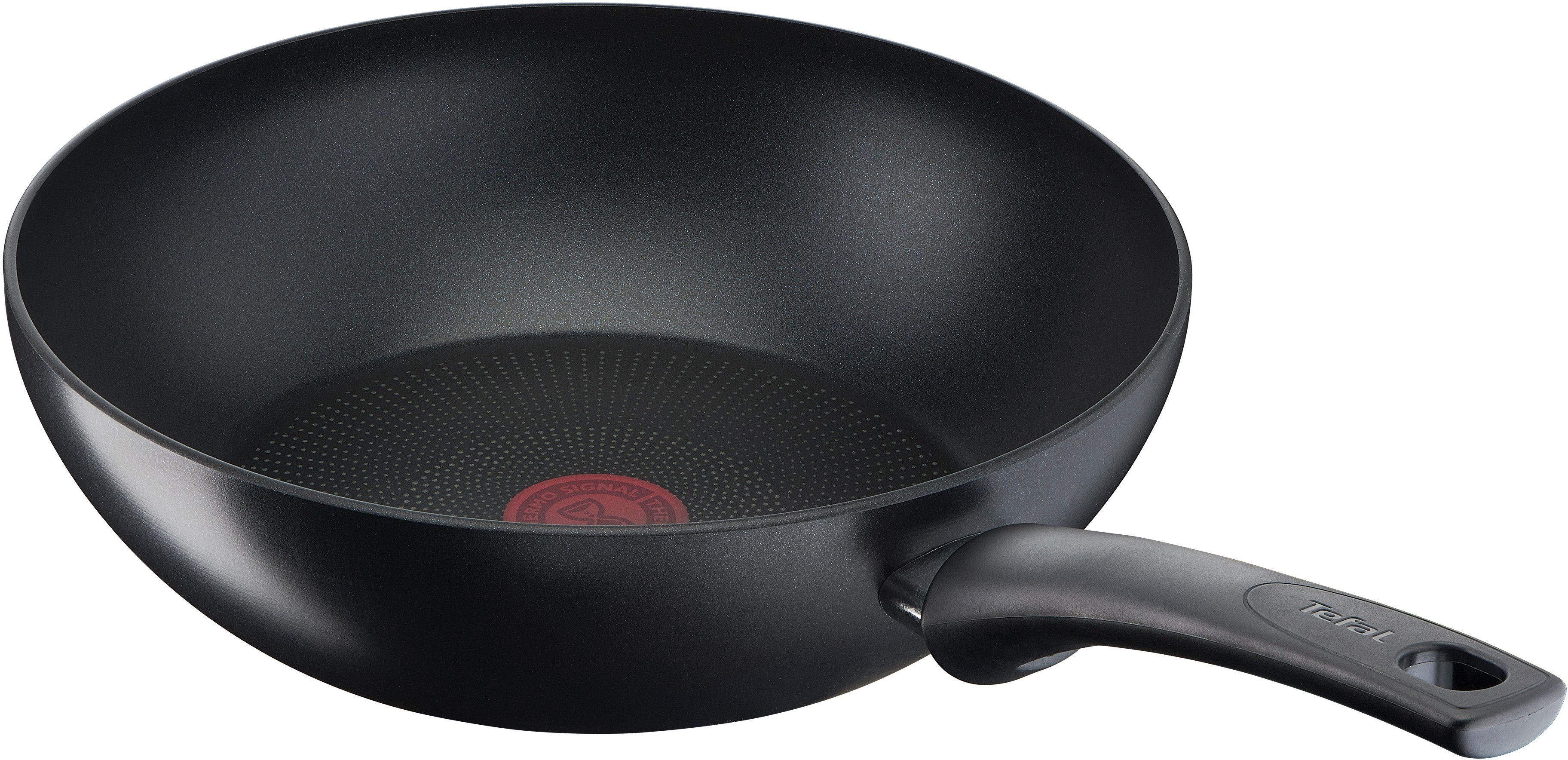 Tefal Wok Ultimate On wokpan inductie 28 cm Titanium anti-aanbaklaag, thermo-signaal, geschikt voor alle soorten fornuizen, G26019 (1-delig)