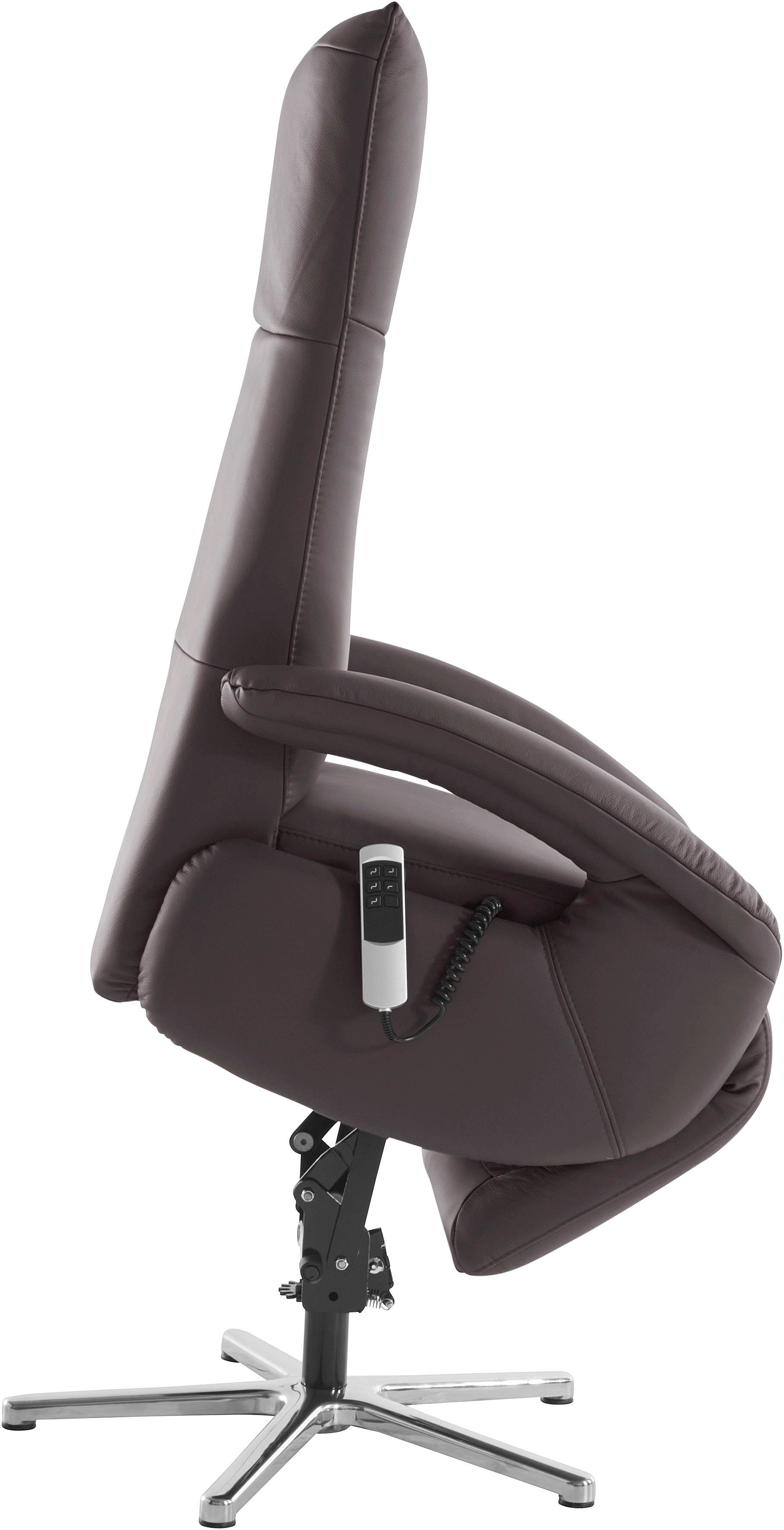 sit&more Relaxfauteuil Tycoon met verstelbare hoofdsteun en 360° draaifunctie keuze tussen handmatige of elektrische functie, ook met accu (draadloos)