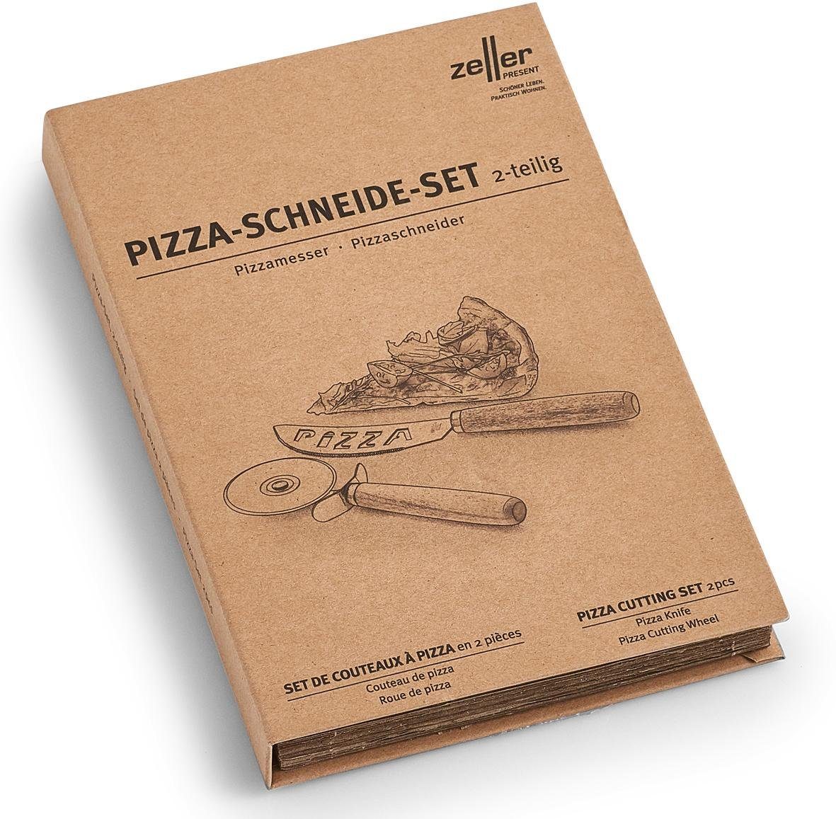 Zeller Present Pizzasnijder voor pizzaliefhebbers (set, 2-delig)