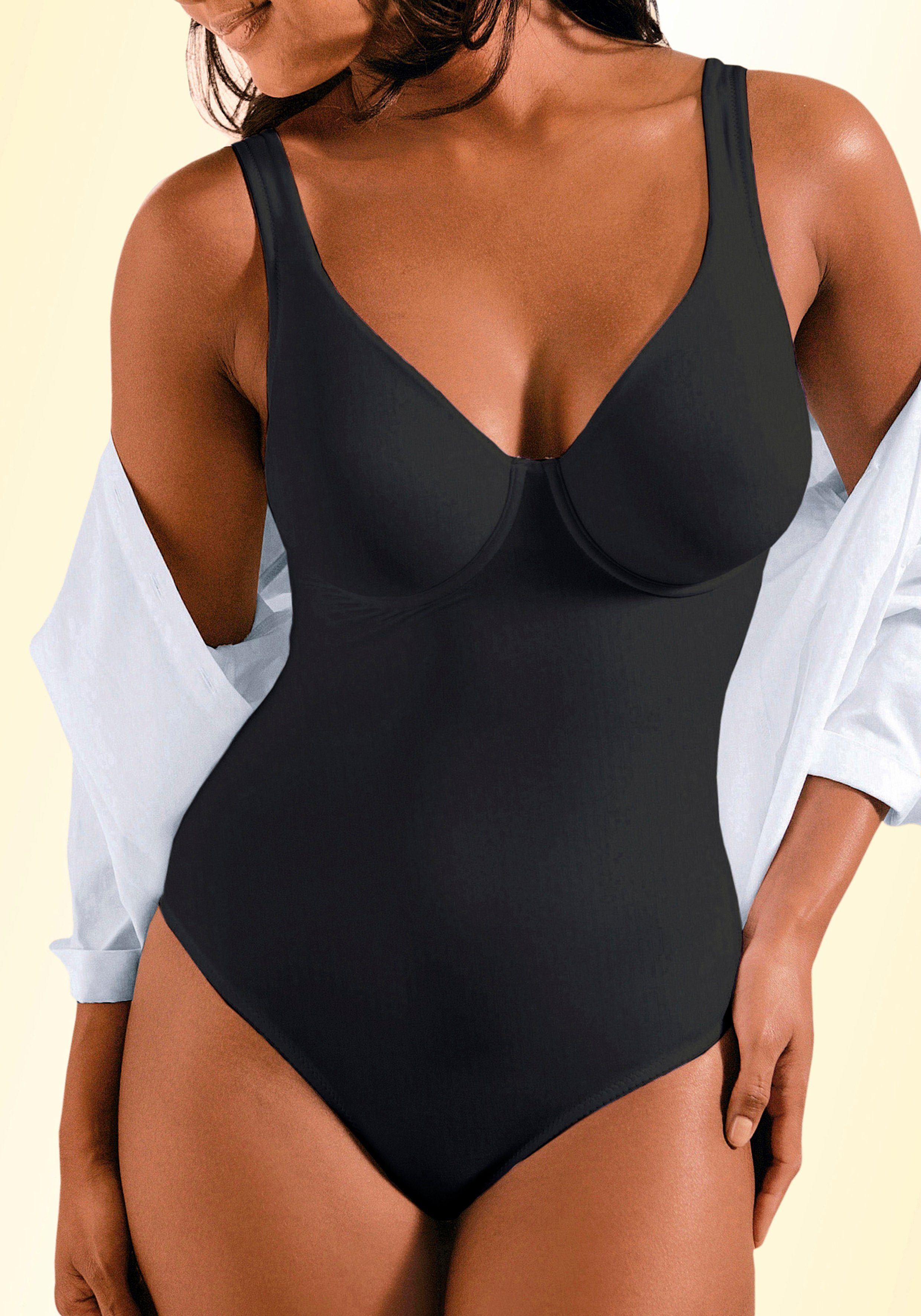 Nuance T-shirt-body met beugel, met figuurvormend effect, shapewear body, shaping body (Set van 2)