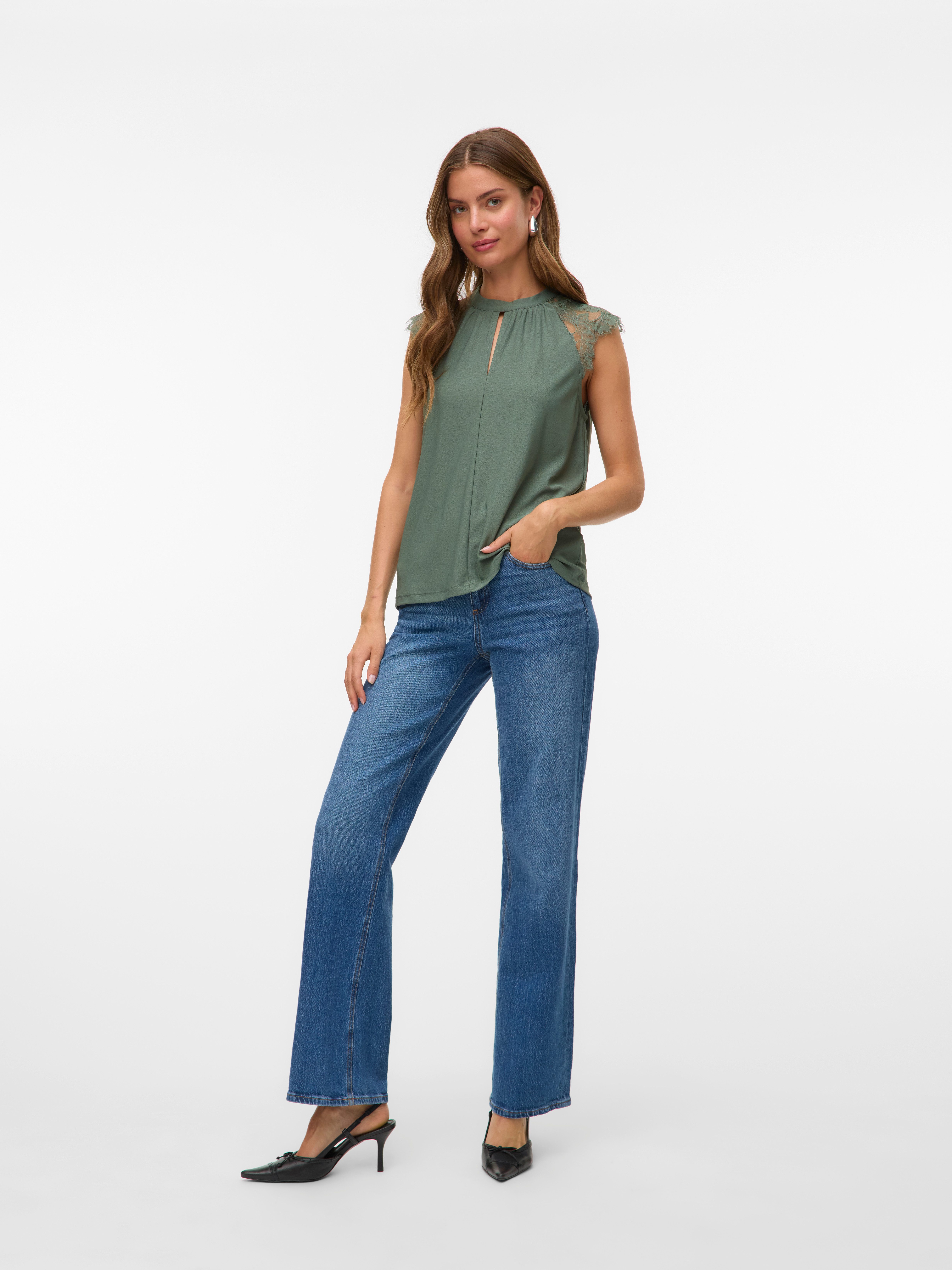 Vero Moda Kanten top VMMILLA SL LACE TEE