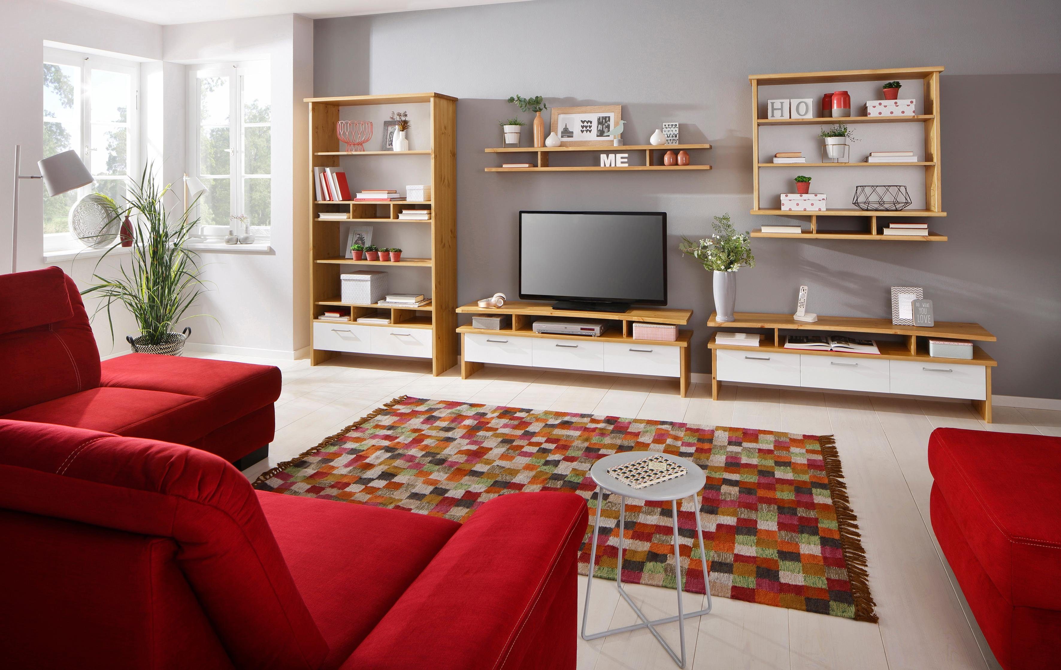 Home affaire Multifunctionele kast Ixo Plank, breedte 101 cm, met 2 lades, van massief grenen, FSC®