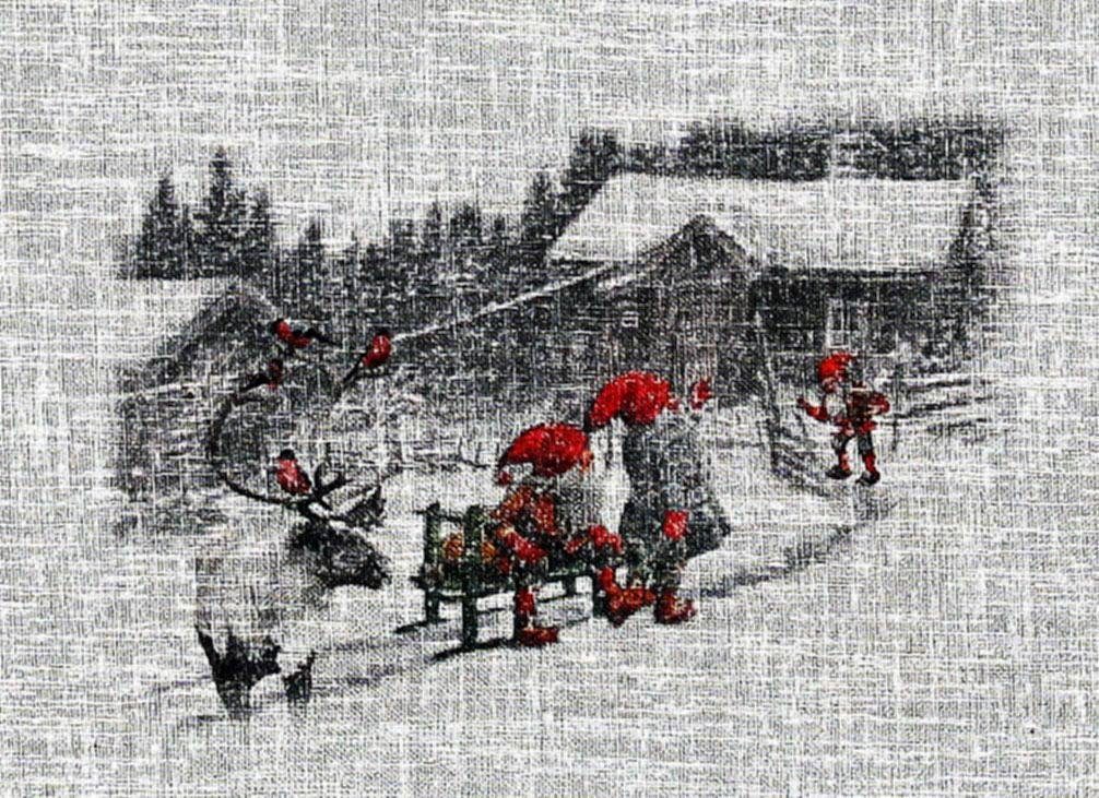 Hossner Gordijn Wintersprookje Landelijke look (1 stuk)