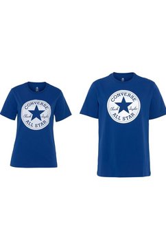 converse t-shirt go-to chuck taylor patch tee uniseks blauw