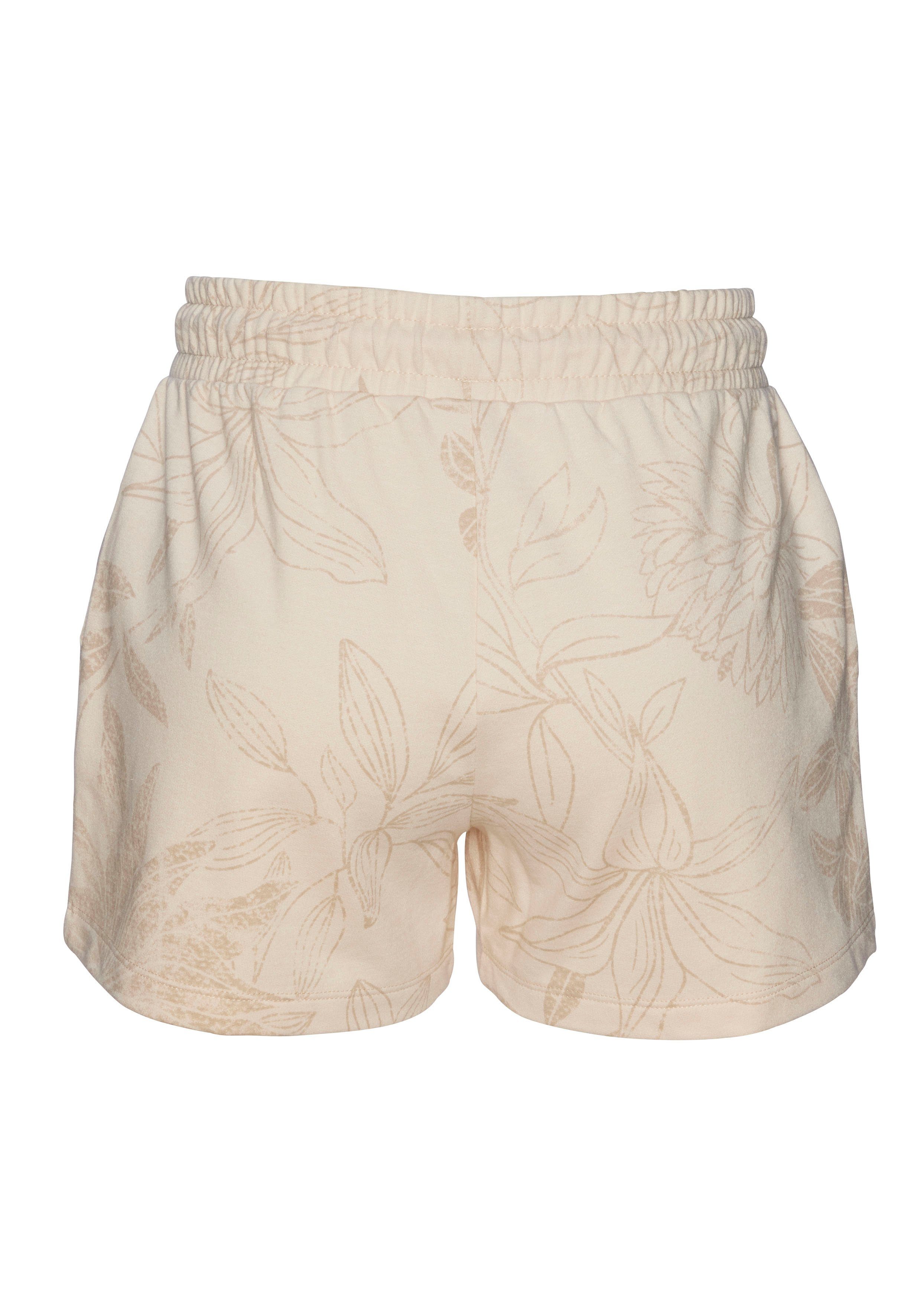 Lascana Relaxshorts met bloemen alloverprint, loungepak