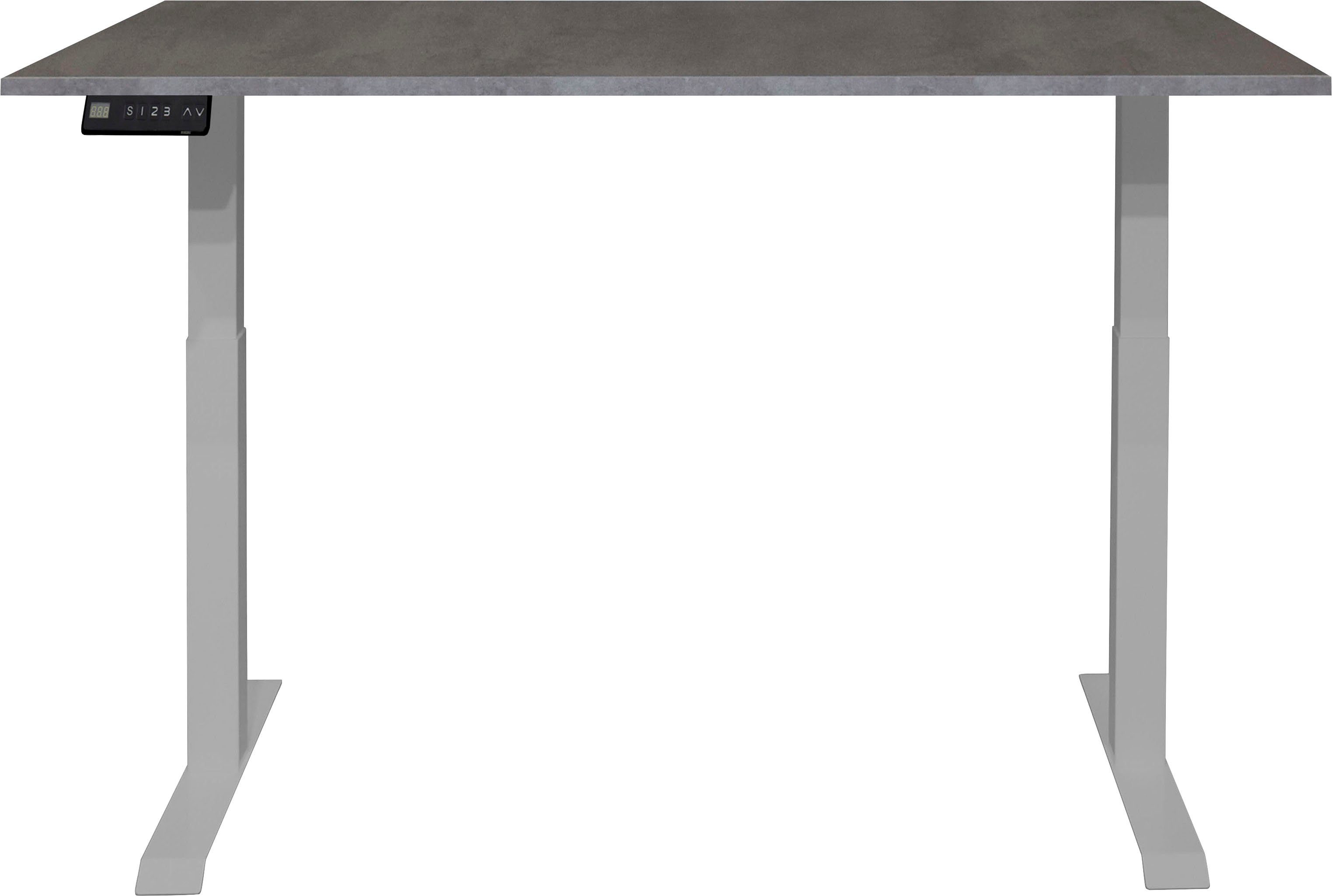 Mäusbacher Bureau Big System Office Breedte 140 cm, elektrisch in hoogte verstelbaar