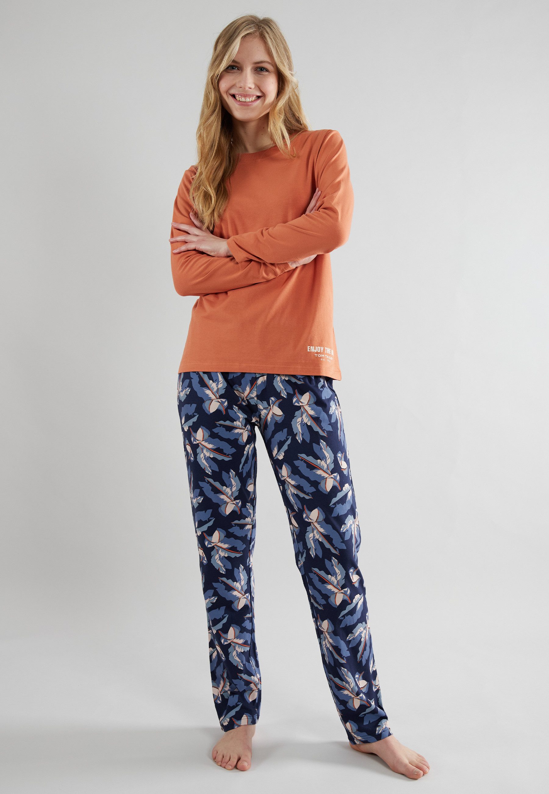 Tom Tailor Pyjama met gedessineerde broek (2-delig)