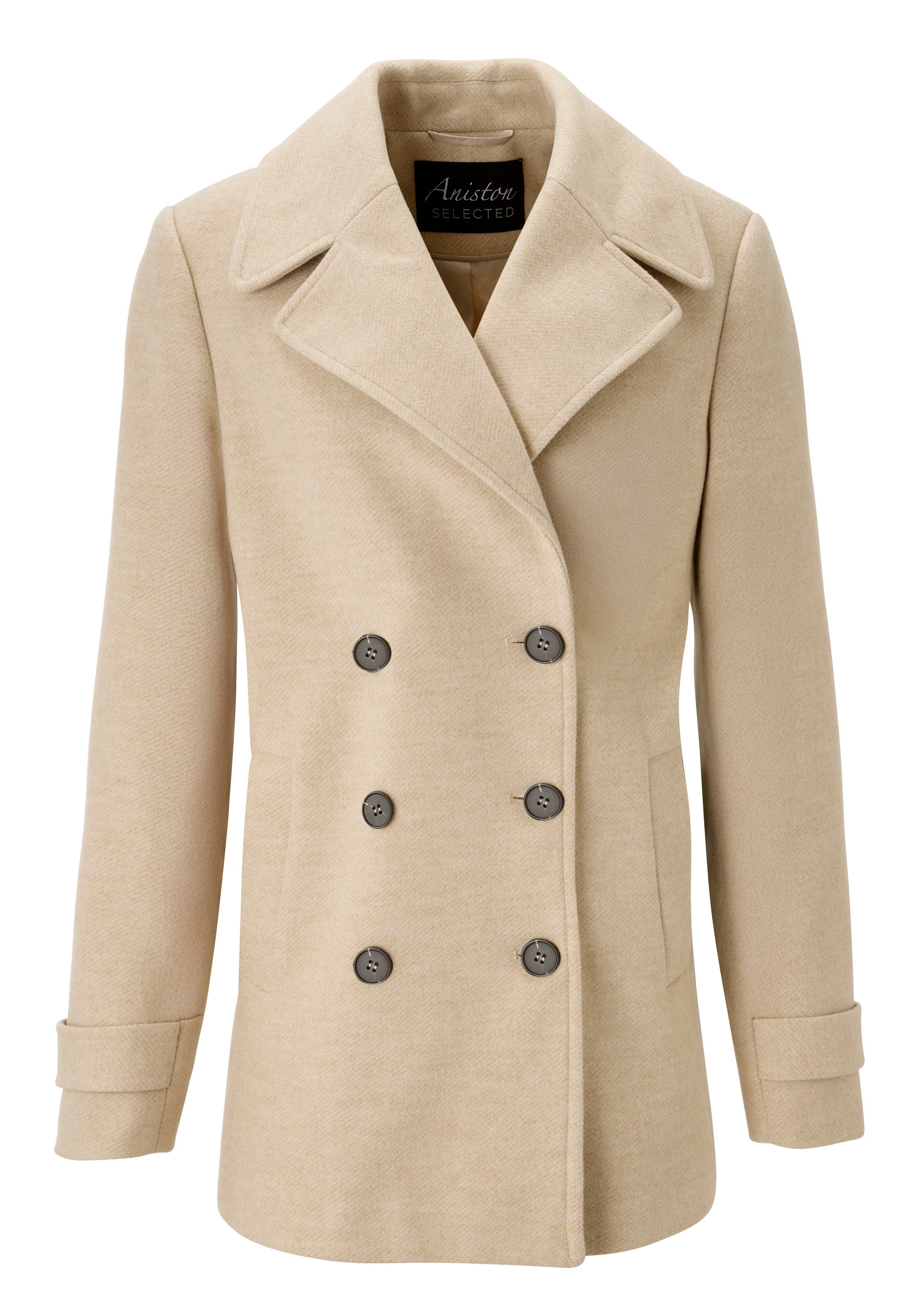 Aniston SELECTED Caban met brede reverskraag - nieuwe collectie