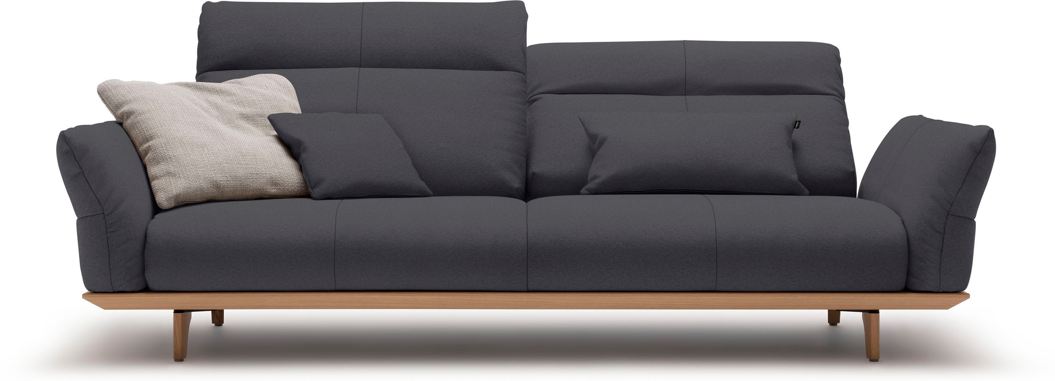 Hülsta Sofa 3,5-zitsbank Hs.460 Onderstel in eiken, poten in natuurlijk eiken, breedte 228 cm