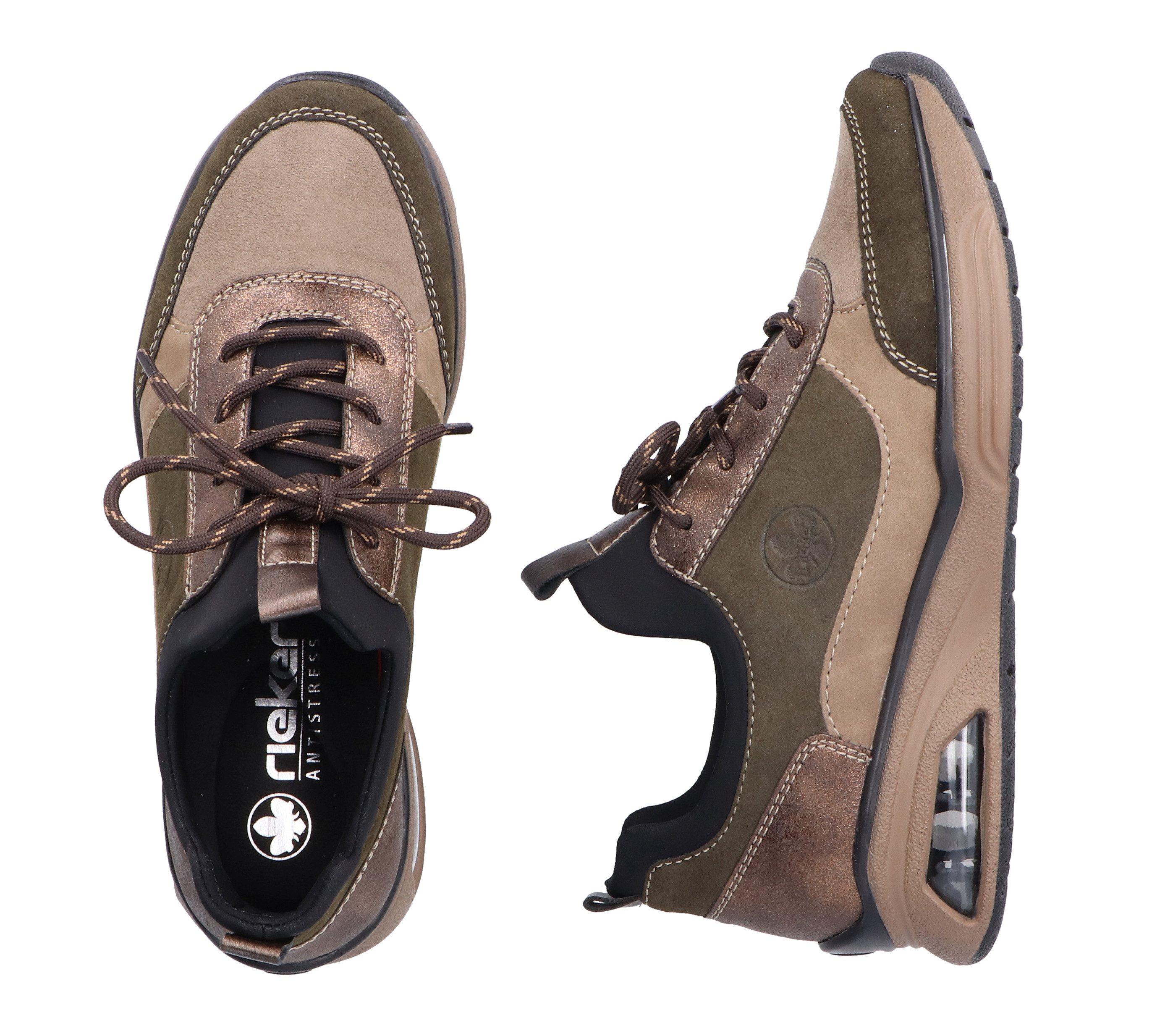 Rieker Slip-on sneakers , instapschoen, lage schoen, vrijetijdsschoen met praktische trekbanden