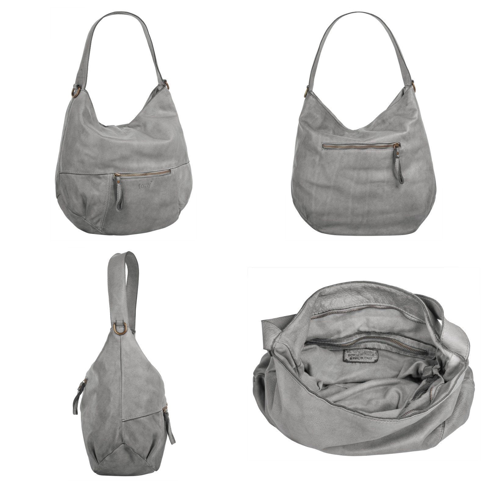 Forty Degrees Shopper echt leer, made in italy
