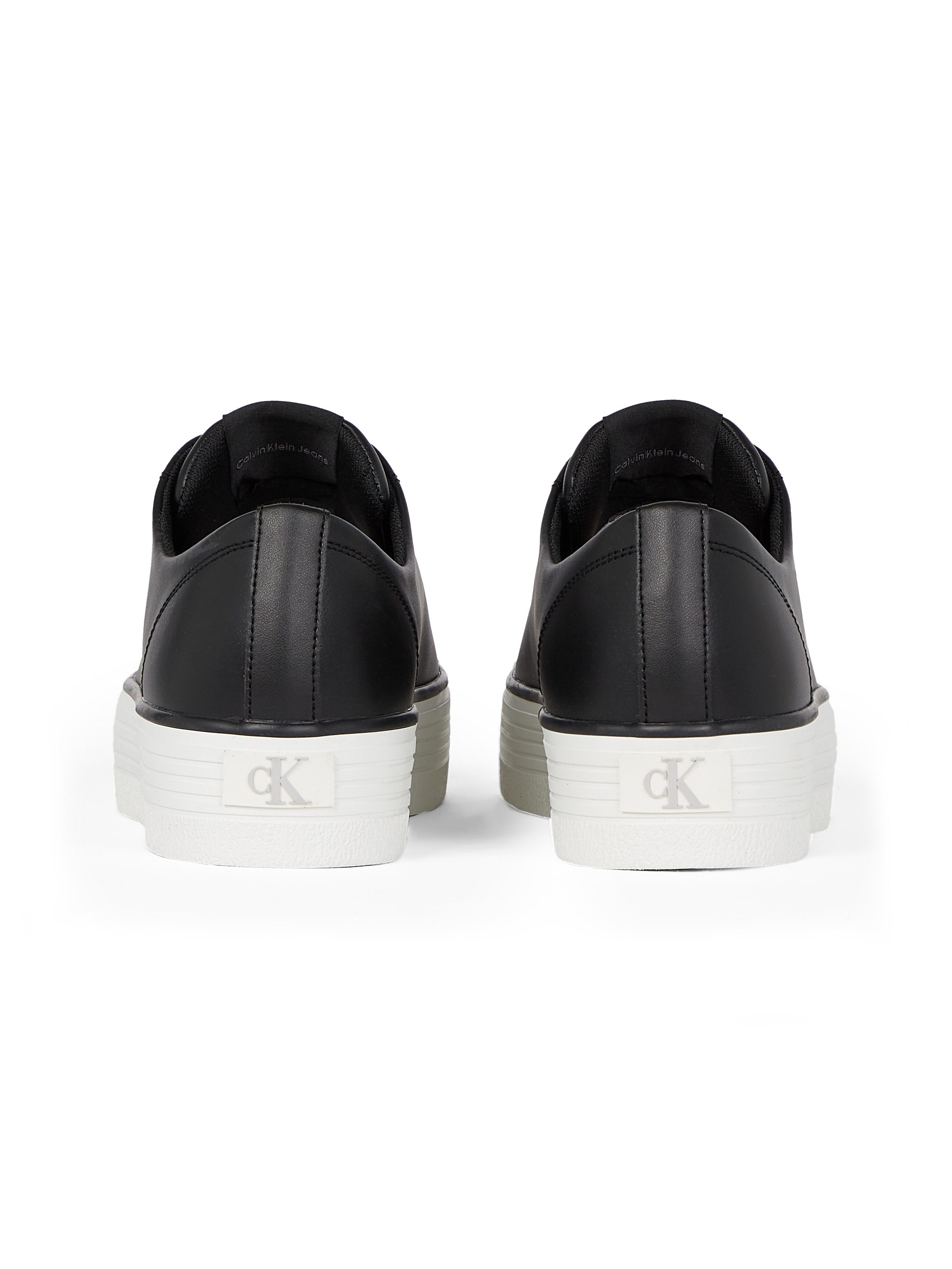 Calvin Klein Sneakers BOLD VULC FLATF LOW LTH IN lage schoen, veterschoen, vrijetijdsschoen met ck-logo op de hak