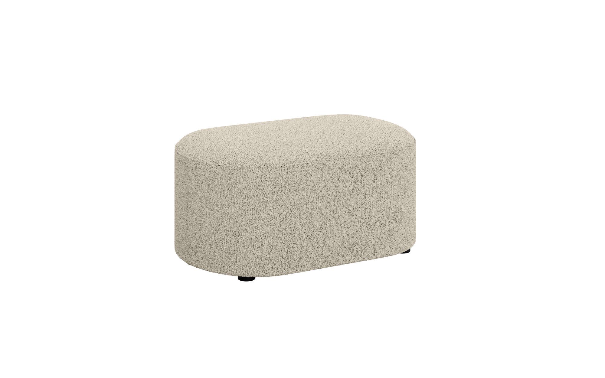 andas Hocker Poef Tvinne, met golvende vering passend bij de hoekbank, ook in bouclé, b/d/h: 90/50/44 cm