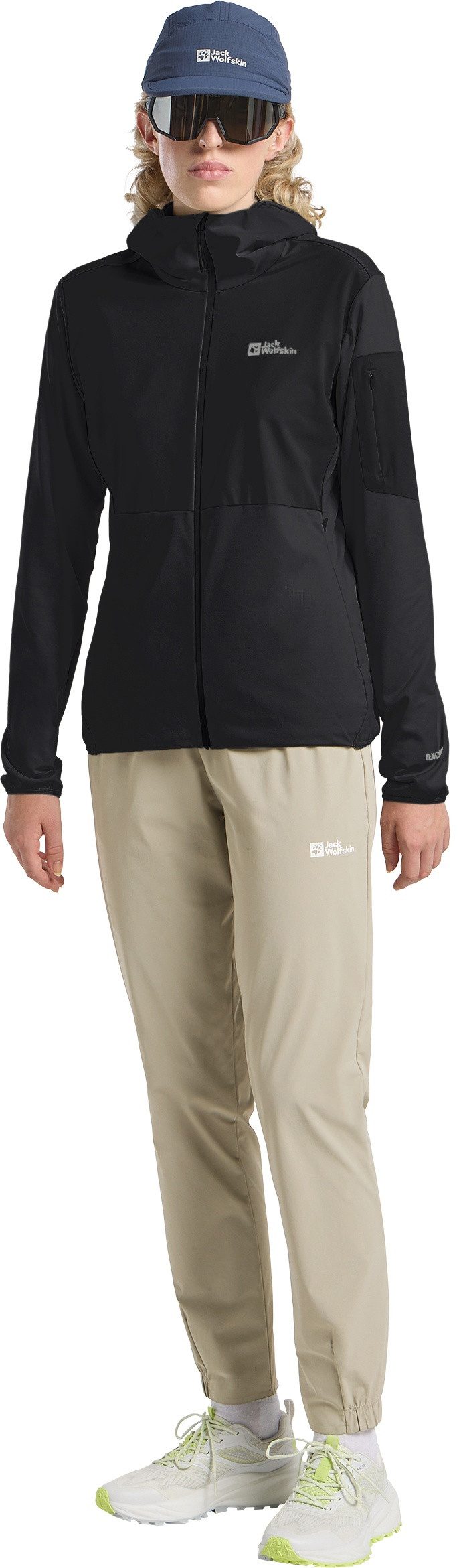 Jack Wolfskin Fleecejack met capuchon PRELIGHT TRAIL HOODY W