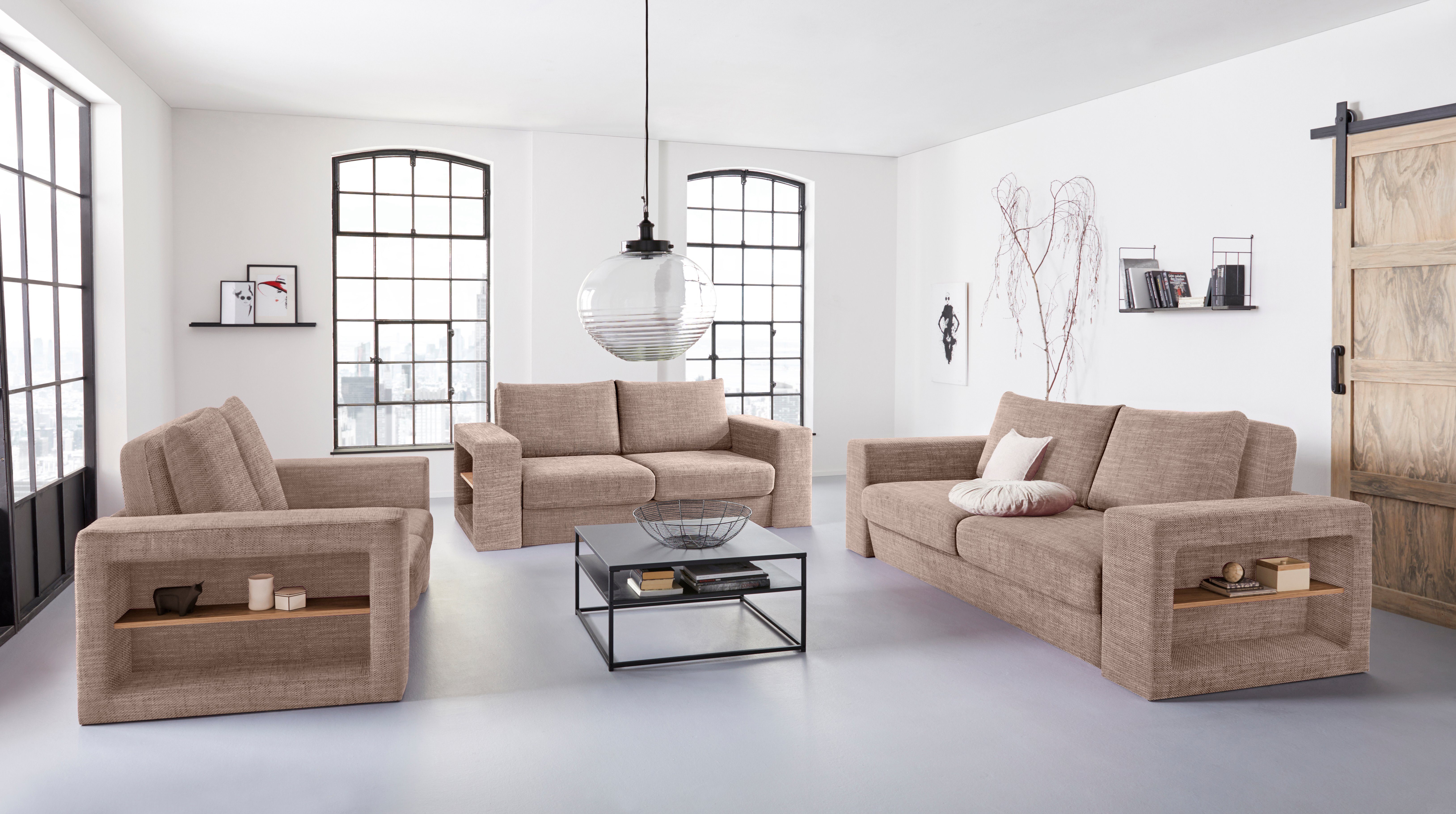 LOOKS BY WOLFGANG JOOP 4-zitsbank Looksvb Aan te passen bank: de bank wordt een bank met 2 hockers, met kastfunctie