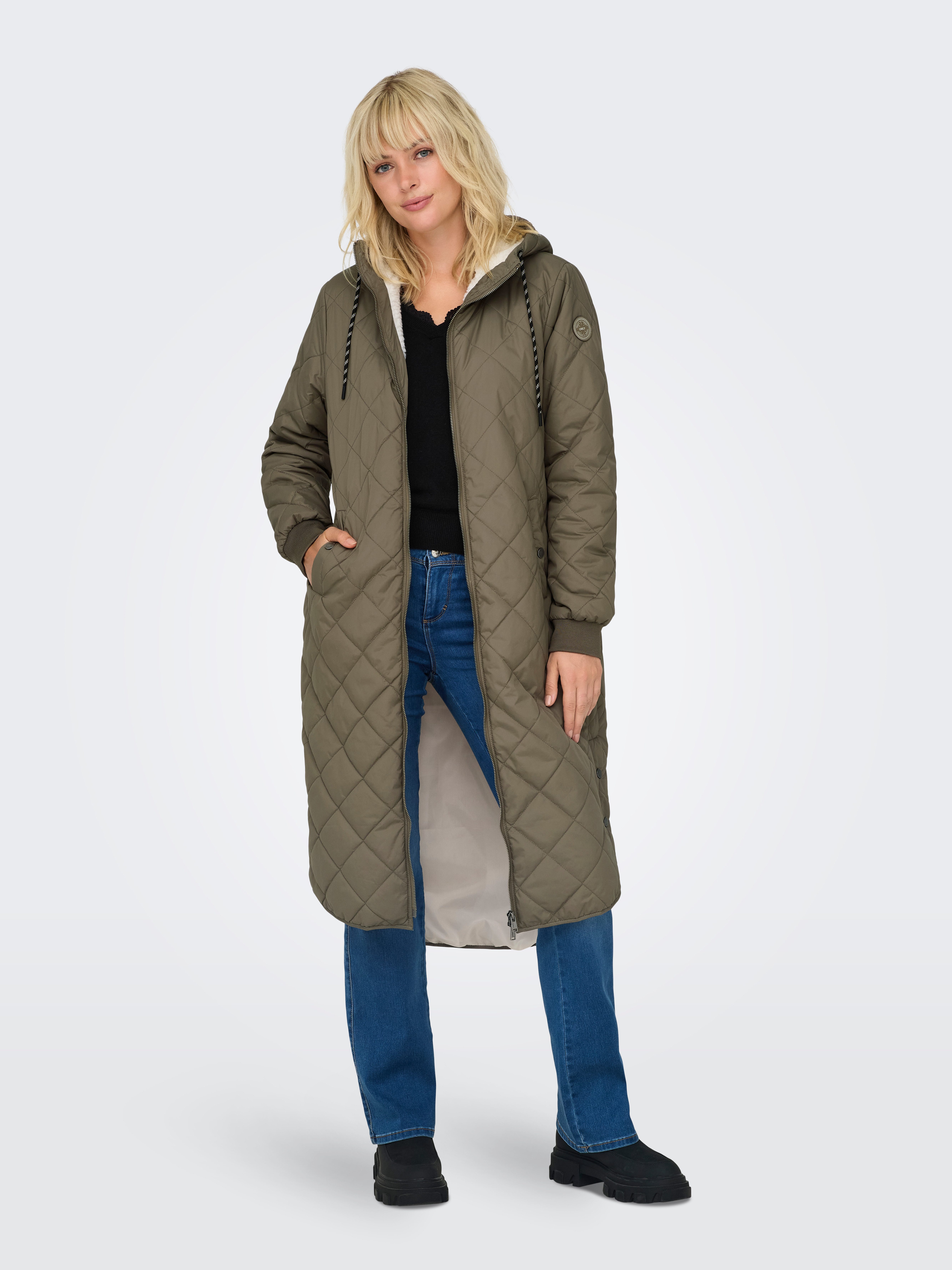 Only Gewatteerde jas ONLNEWSANDY QUILT COAT CC OTW