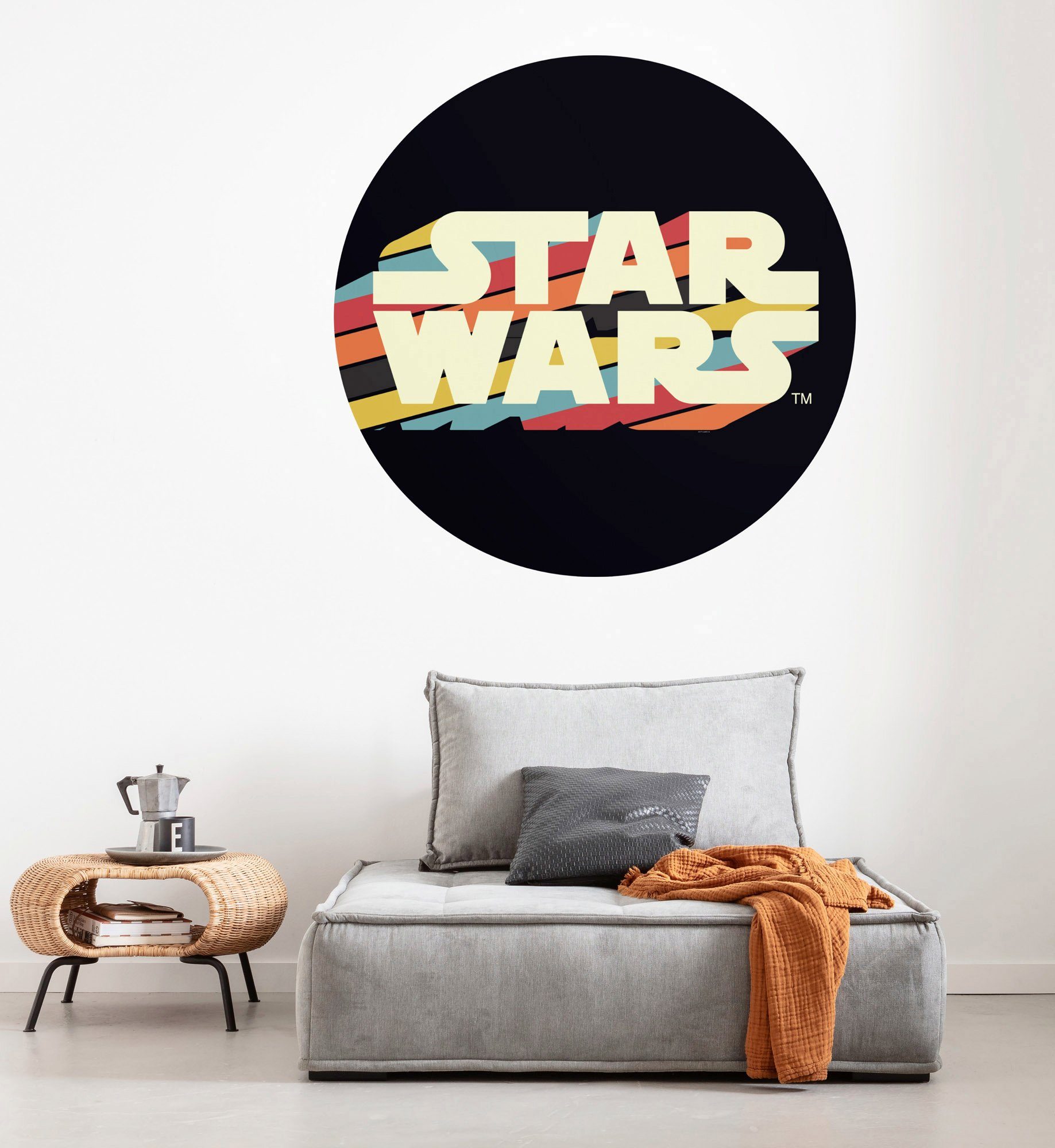 Komar Fotobehang Zelfklevend vlies - Star Wars Typeface - Afmeting 125 x 125 cm
