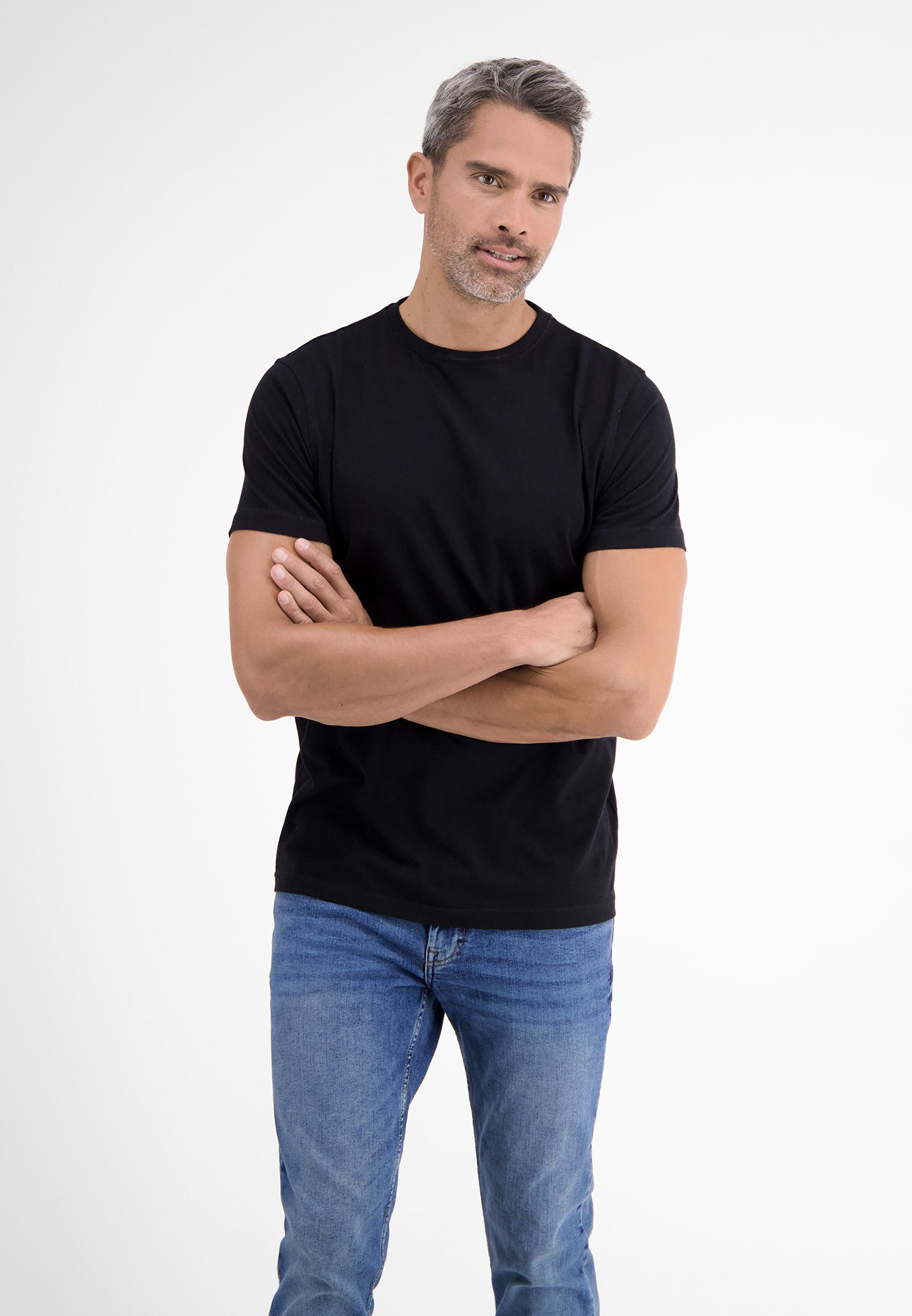 Lerros T-shirt LERROS dubbelpack T-shirt ronde hals in premium katoenkwaliteit