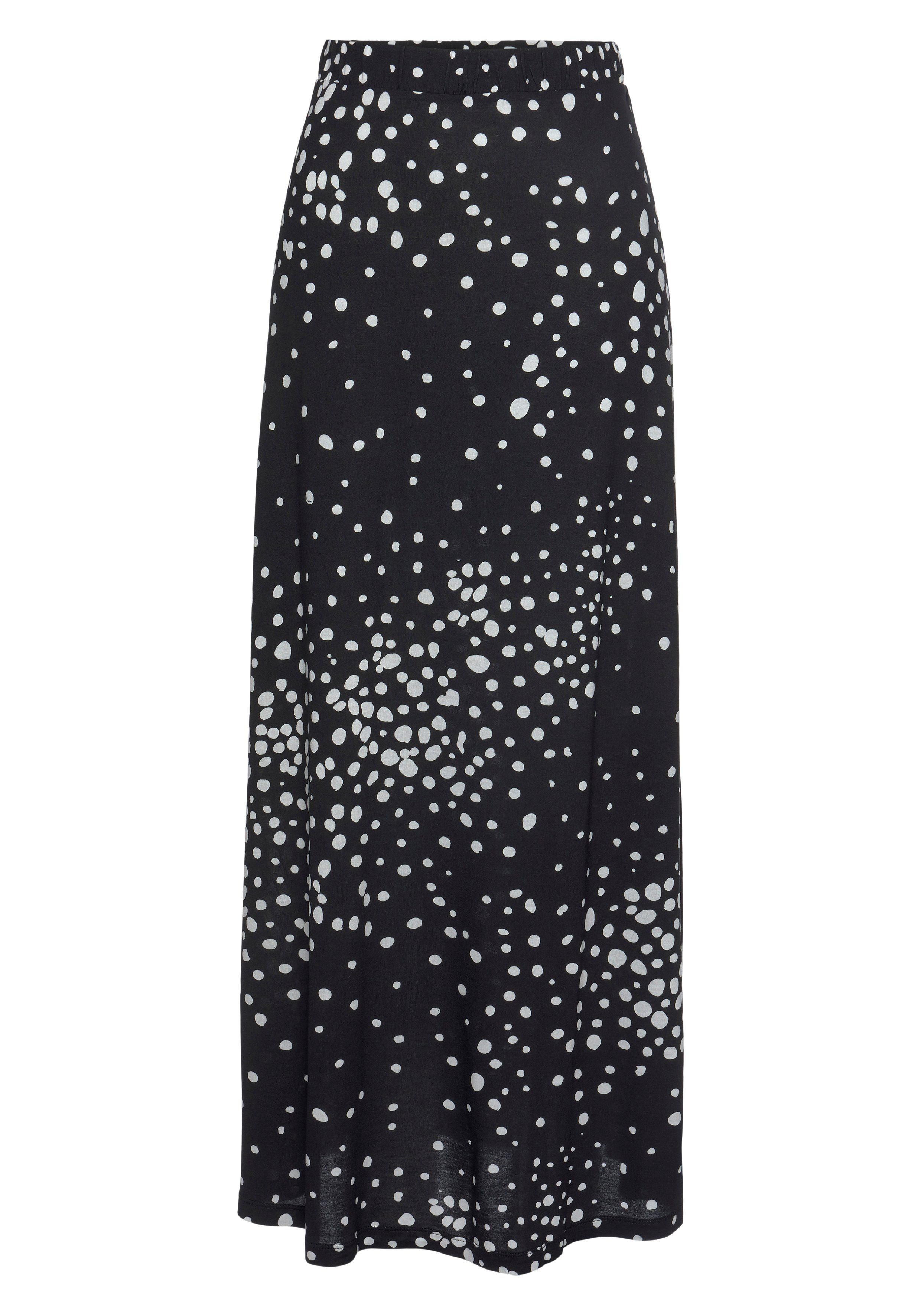 Vivance Maxirok met stippenprint en elastische tailleband, zomerse jerseyrok