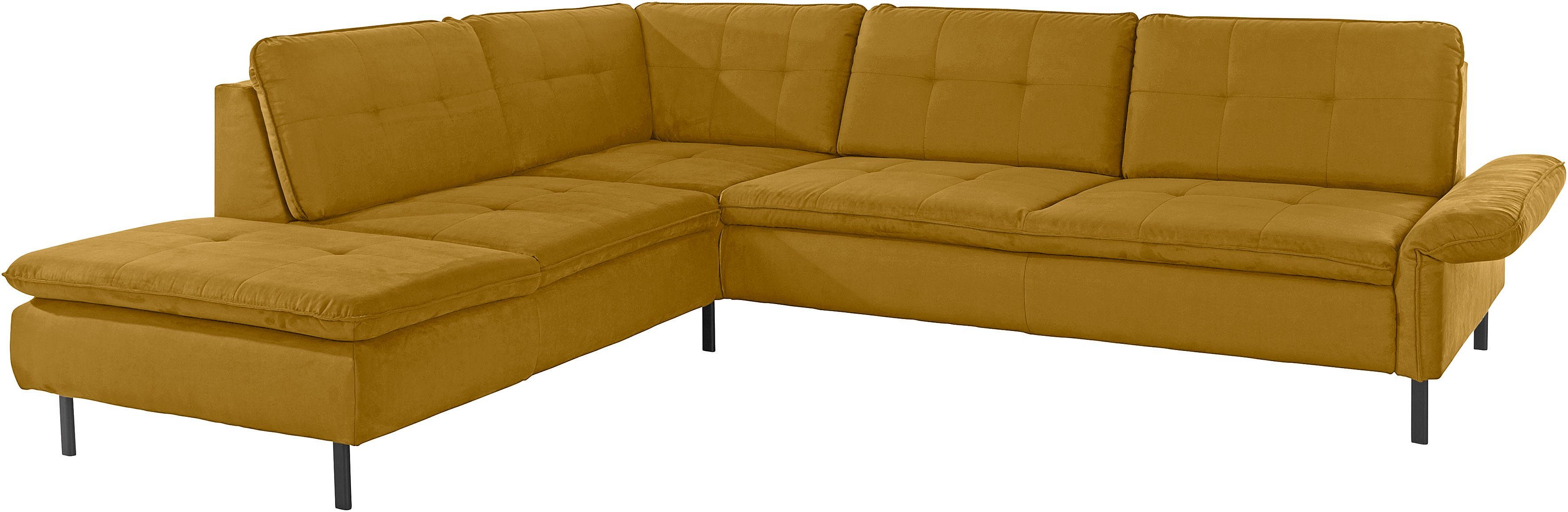 INOSIGN Hoekbank Birkholm L-vorm Verstelbare armleuningen, ook in Easy Clean bekleding - met water te reinigen