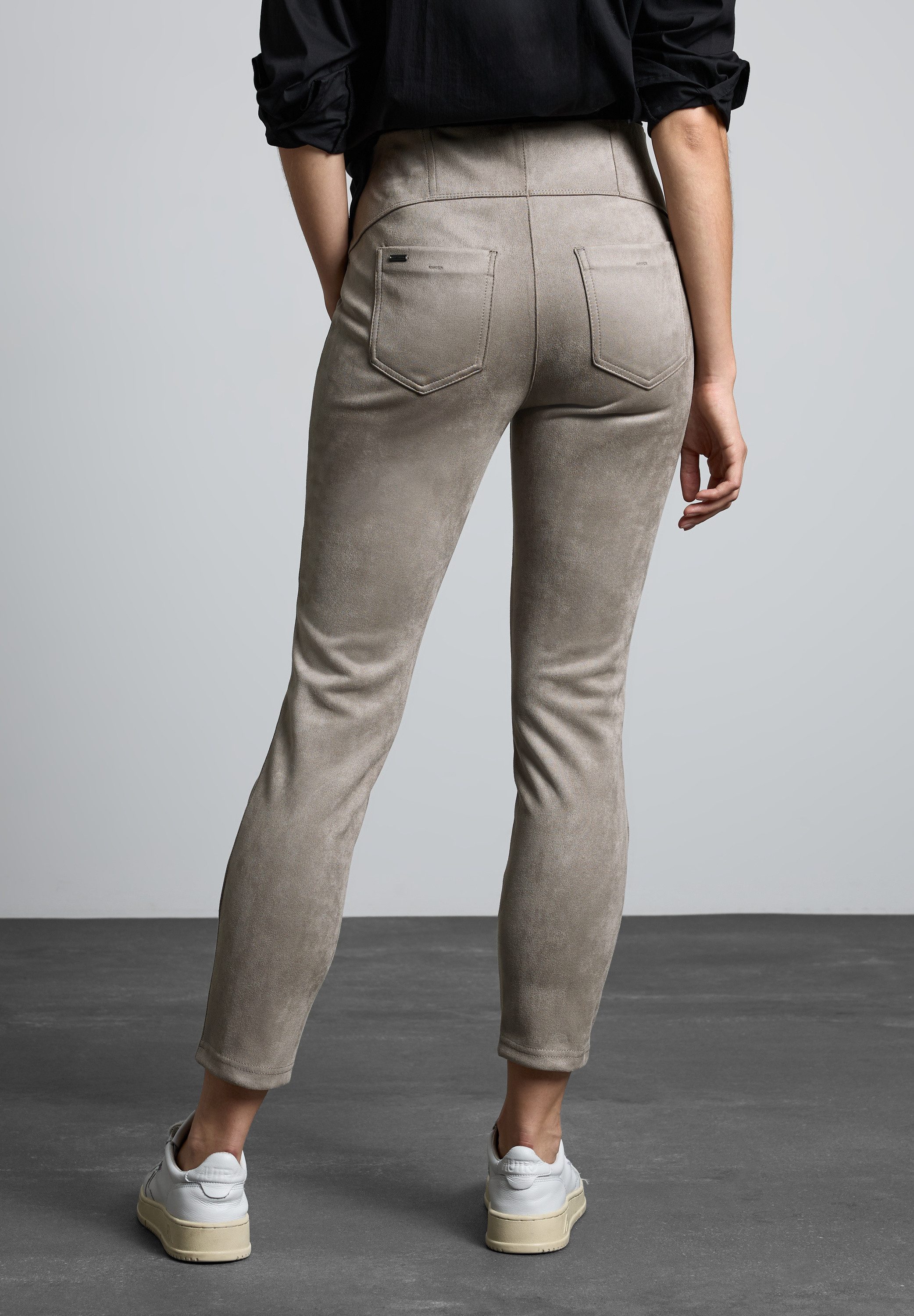 STREET ONE 7 8-jegging in velours-look