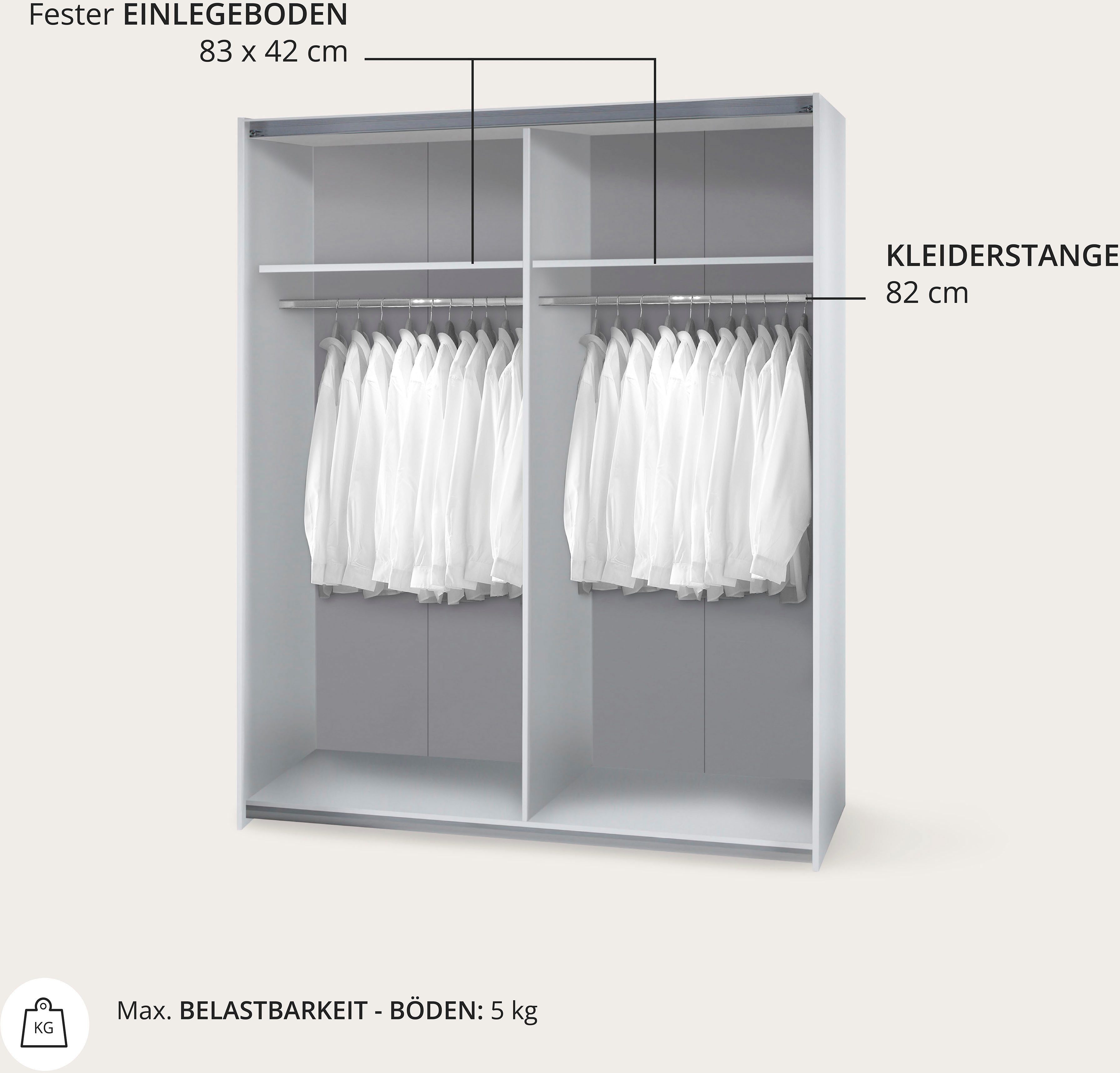 Schlafkontor Schuifdeurkast Time kast, kledingkast met schuifdeuren