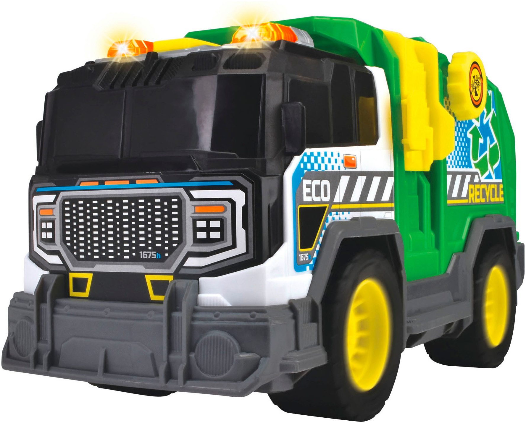Dickie Toys Speelgoed vrachtwagen Recycle Truck met licht en geluid