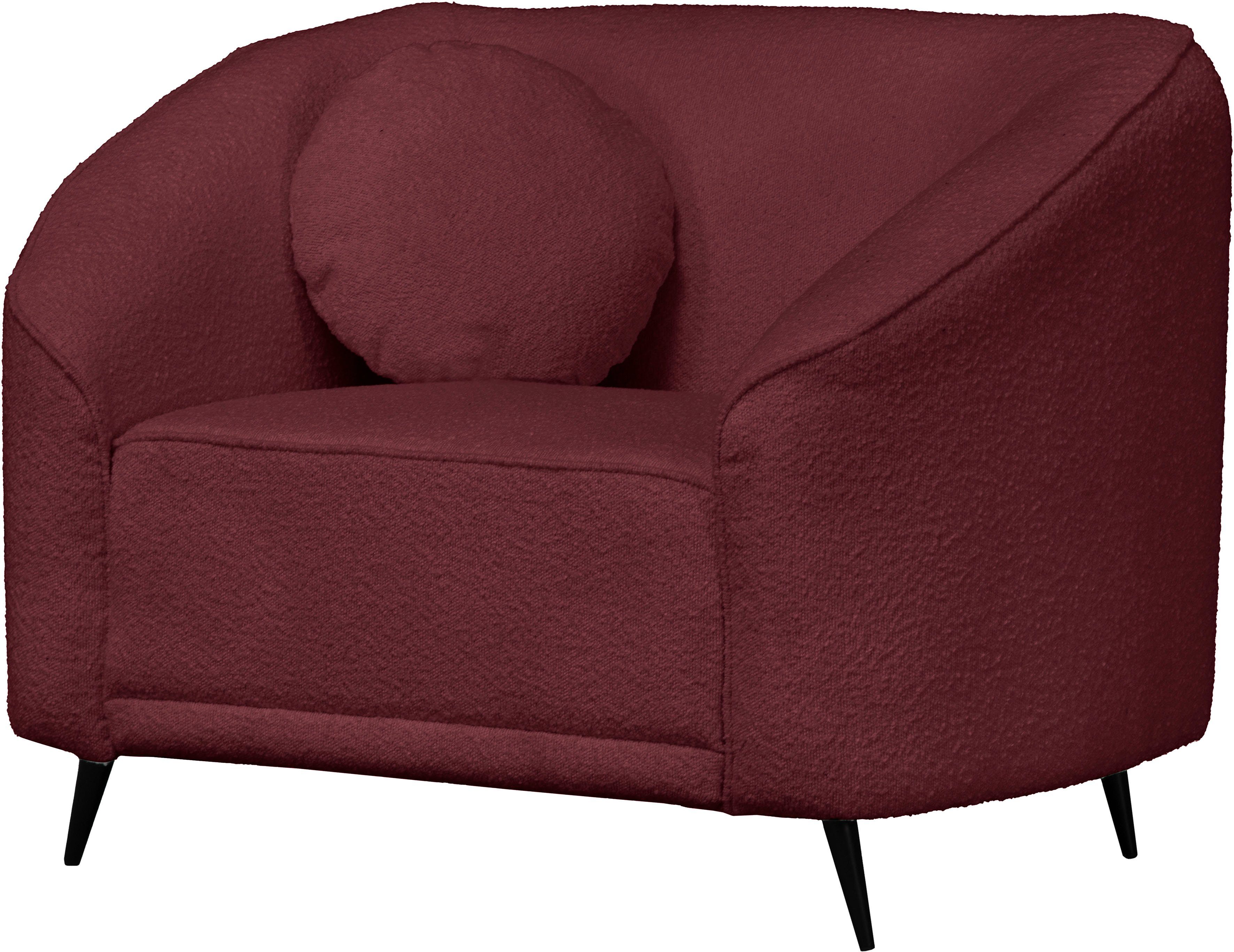 Leonique Fauteuil Ashly in 3 overtrekvarianten, bouclé, fluwelige look en zachte structuurstof.