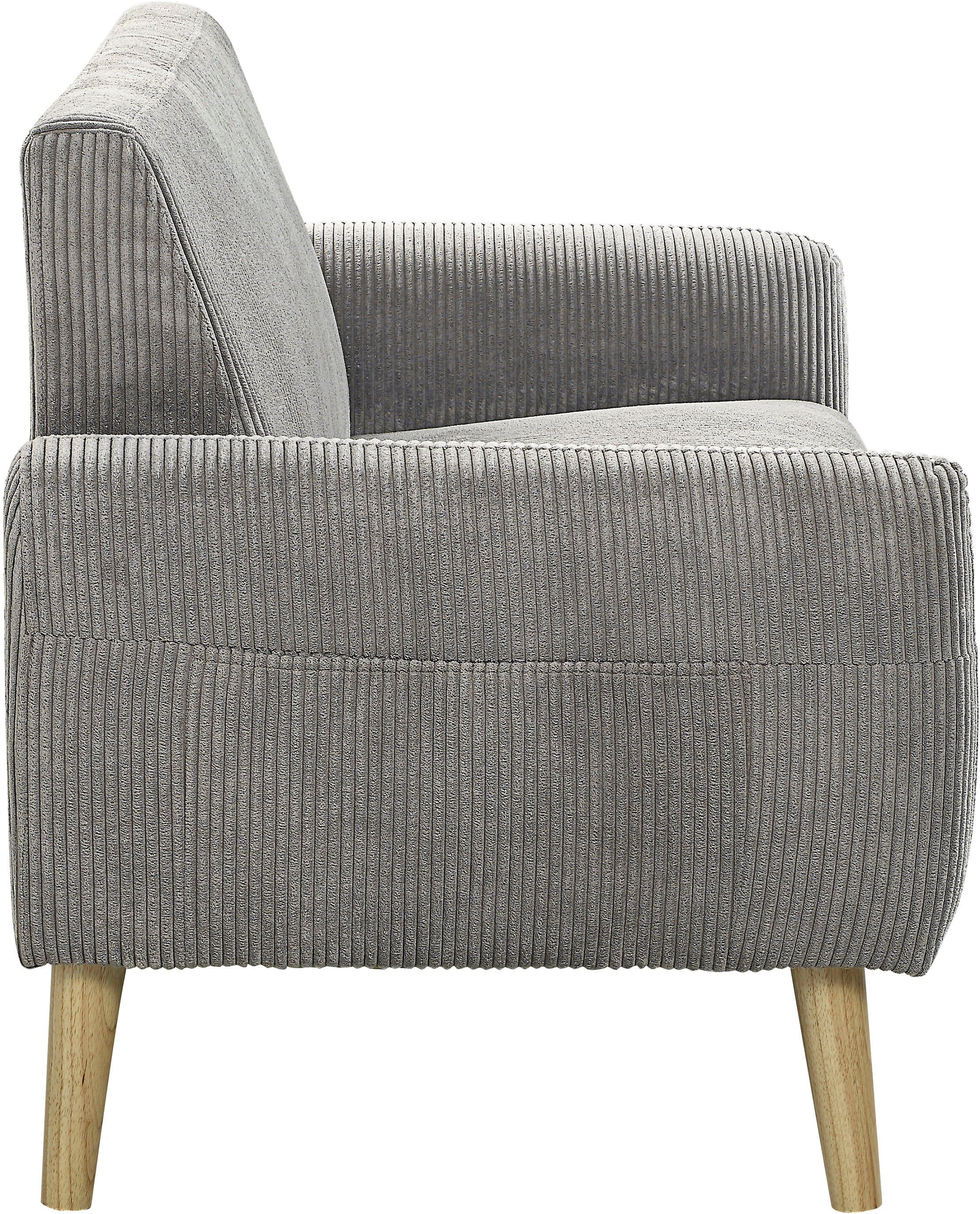 ATLANTIC home collection 2-zitsbank Moby met binnenvering, kleine zak en moderne ribfluwelen bekleding