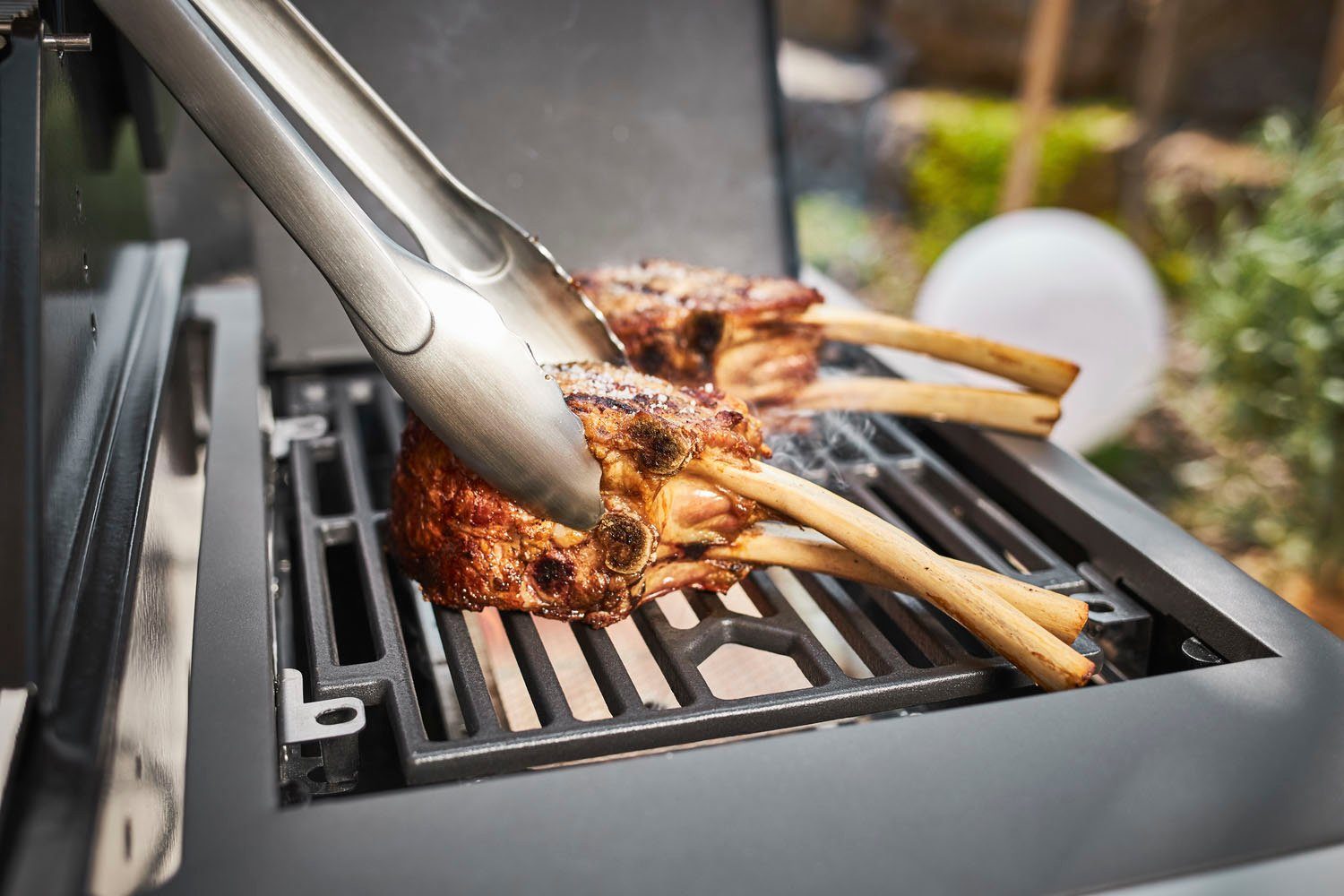 ROESLE Barbecuetang Barbecue, 25054 met gepatenteerd sluitingssysteem, 43 cm, roestvrij staal 18/10