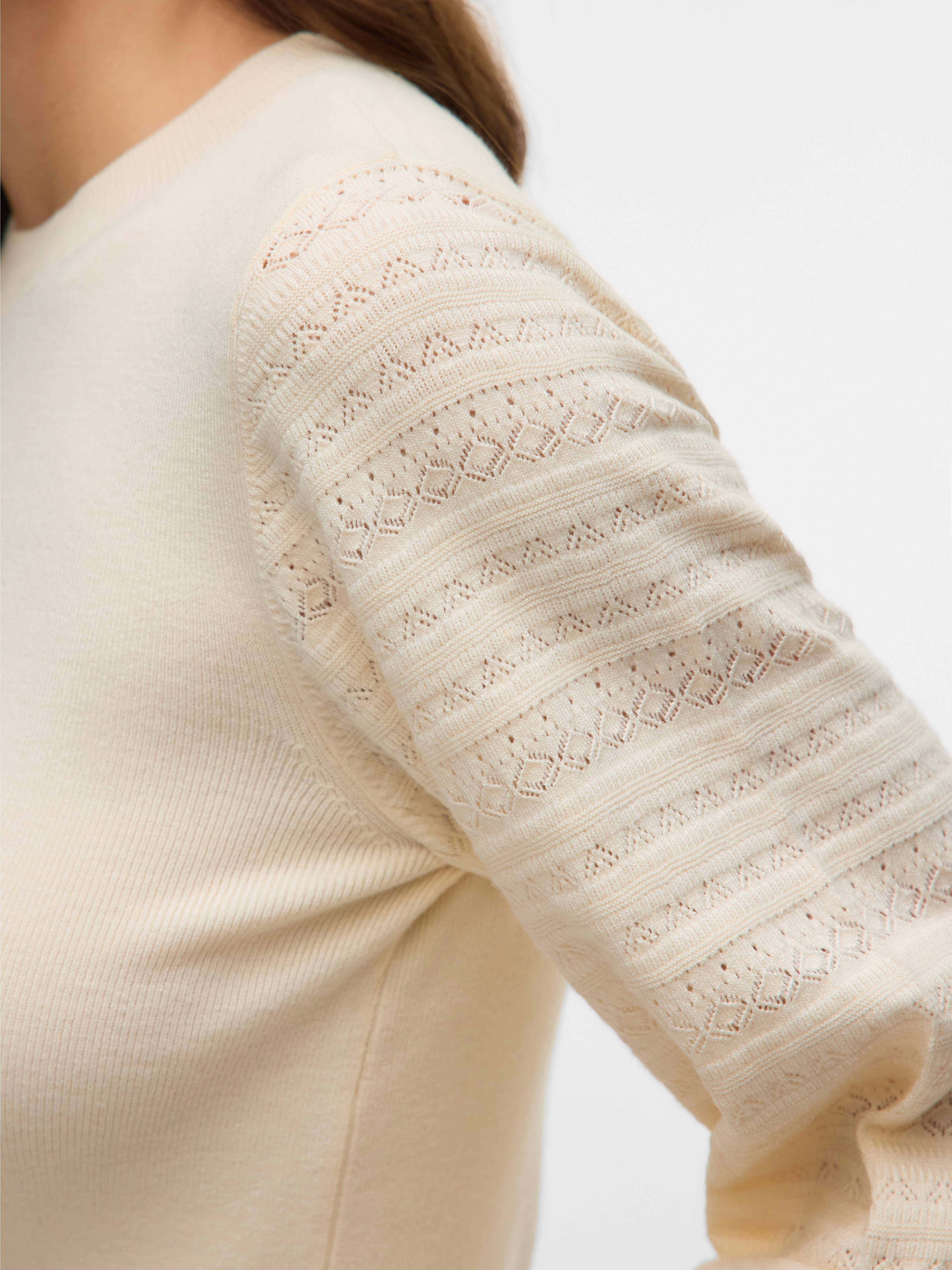 Vero Moda Gebreide trui VMHOLLYPOINTELLE LS O-NCK PULLOVE GA BOO