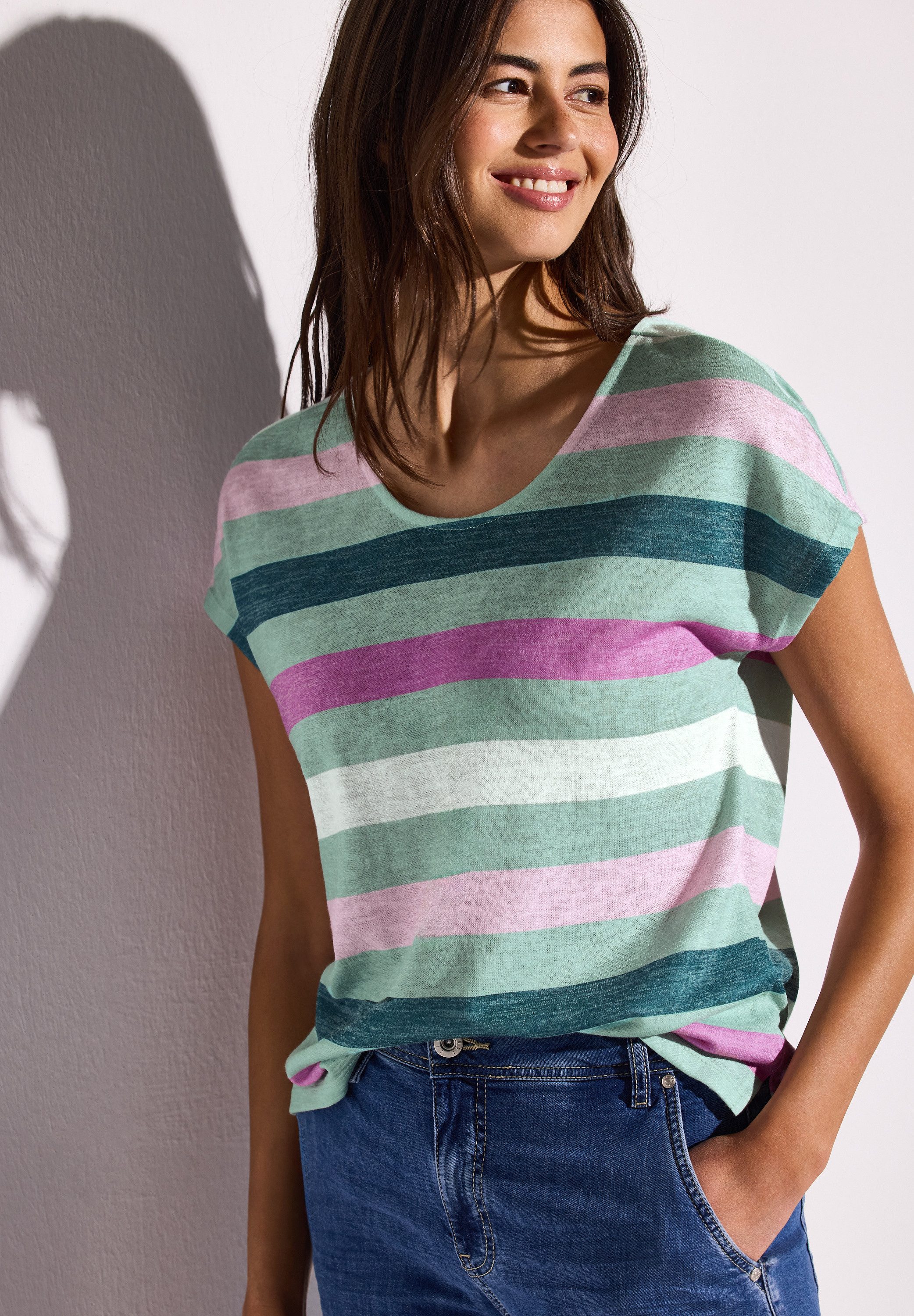 STREET ONE Shirttop met gestreept patroon