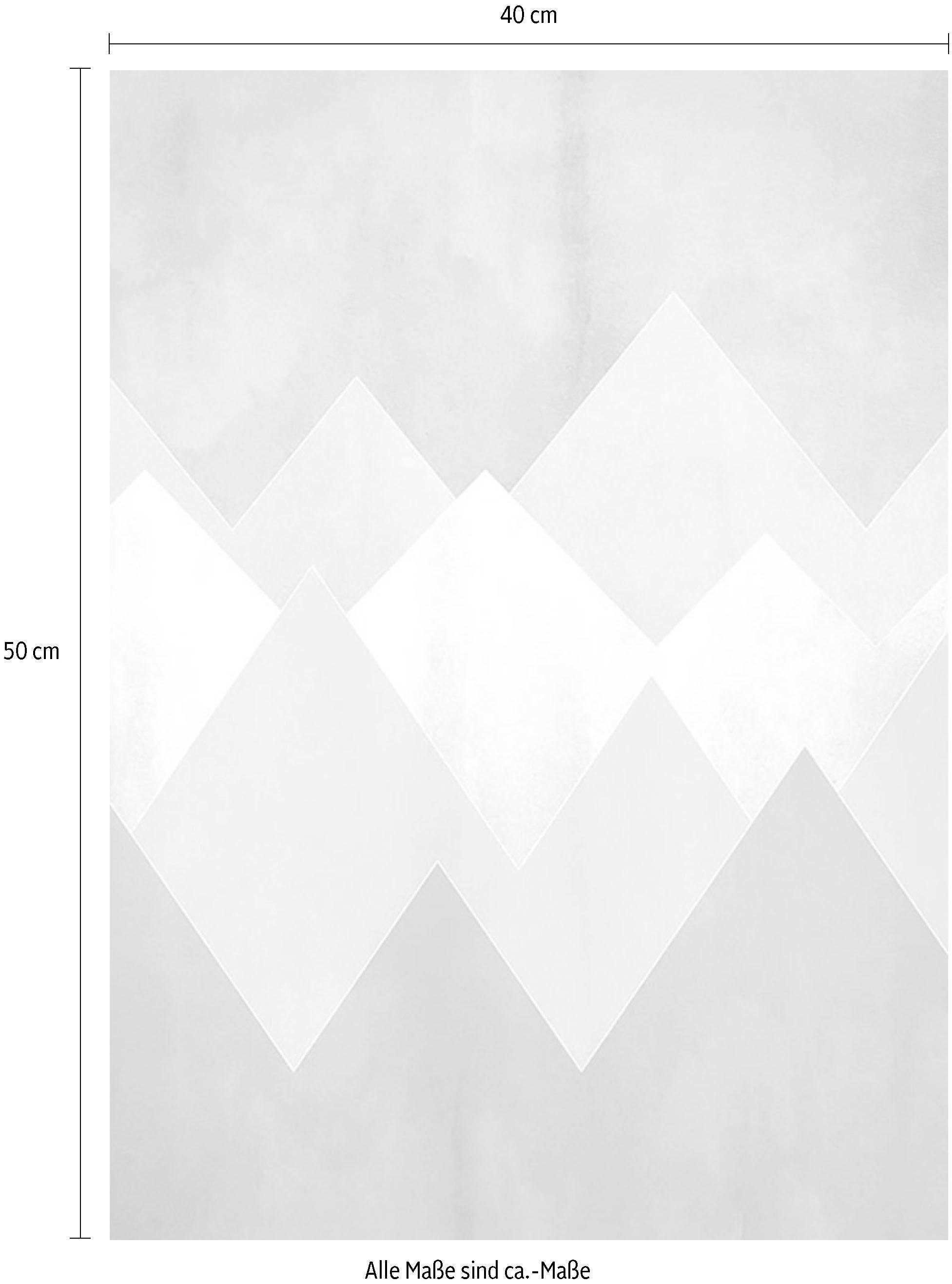 Komar Wanddecoratie Sunrise Mountain scheerlijn Wanddecoratie - zonder lijst (1 stuk)