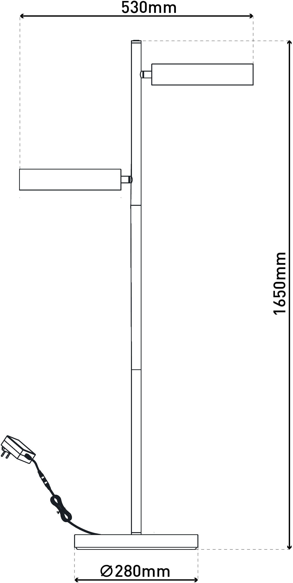 näve Led-staande lamp TESSA (1 stuk)