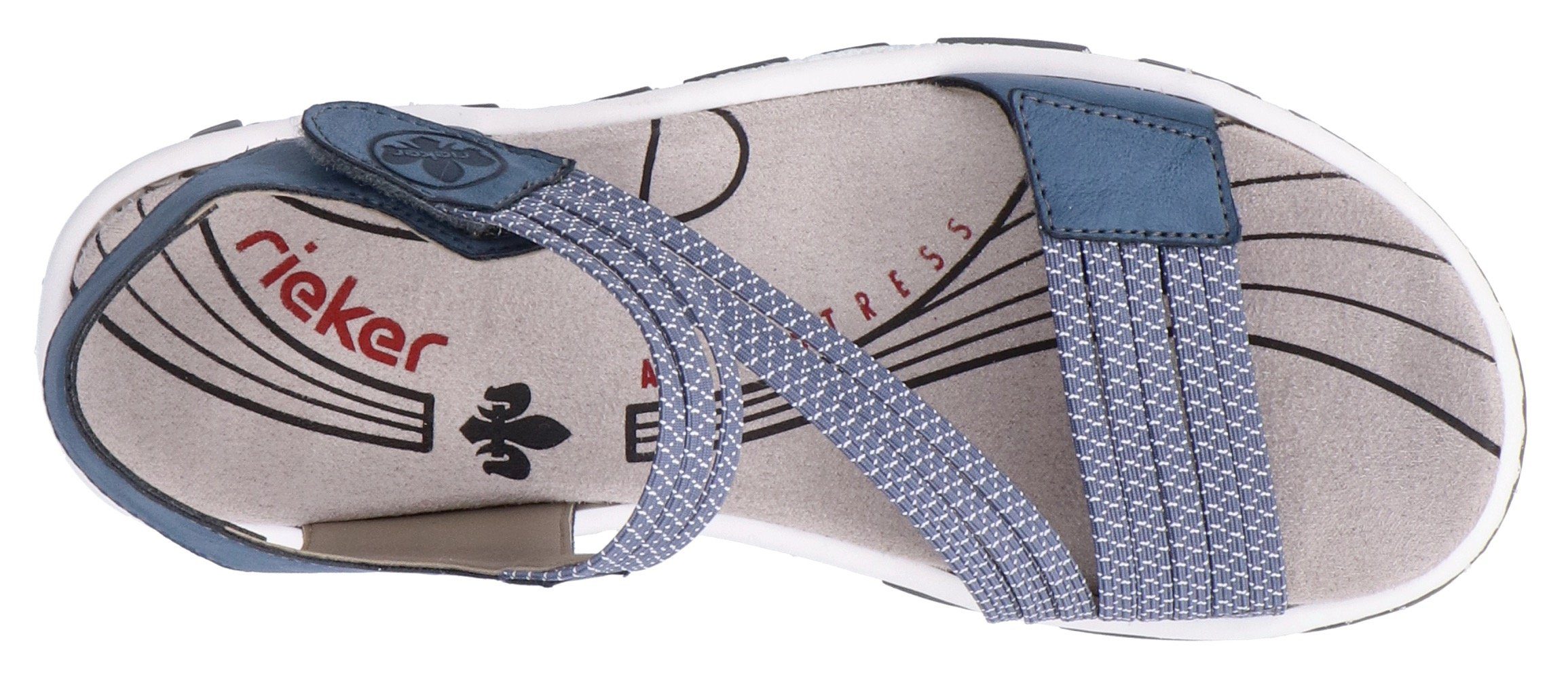 Rieker Sandalen zomerschoen, sandaal, klittenbandschoen, in sportieve uitstraling