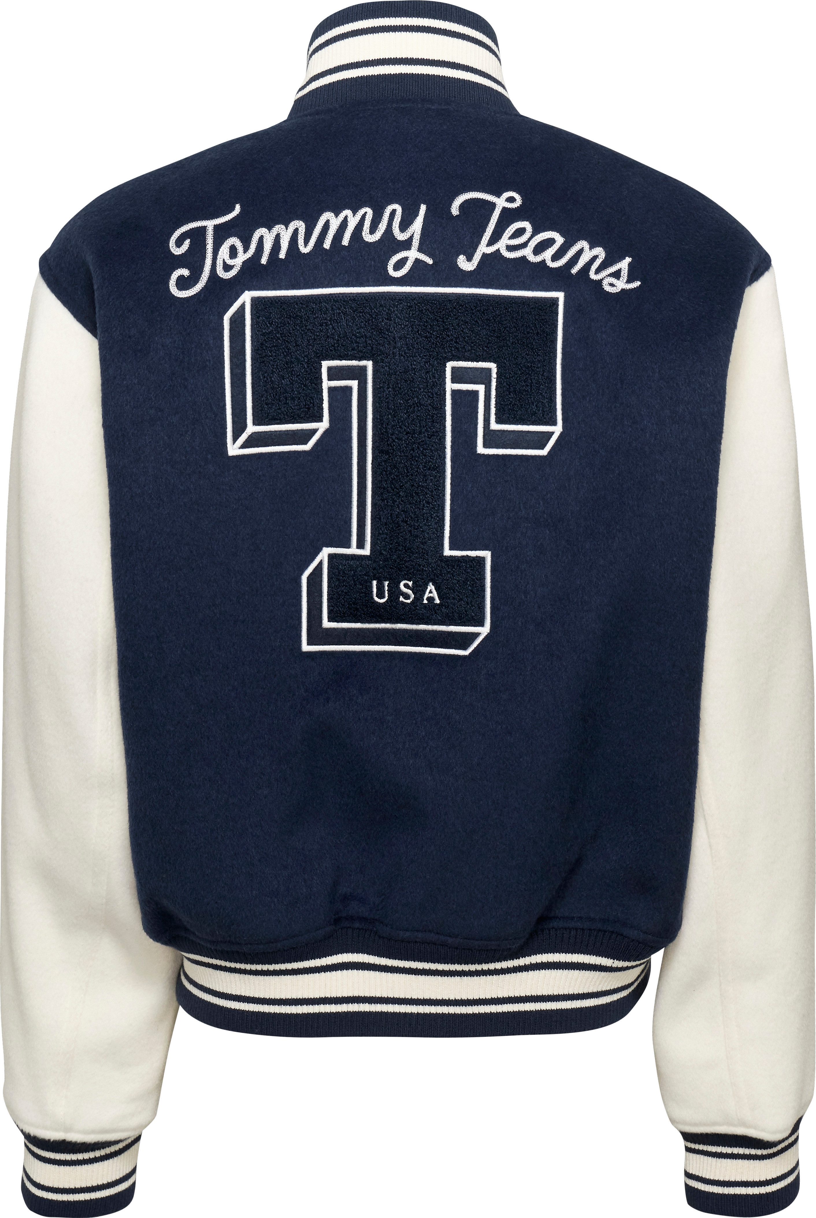 TOMMY JEANS Bomberjack met streep detail geborduurd logo