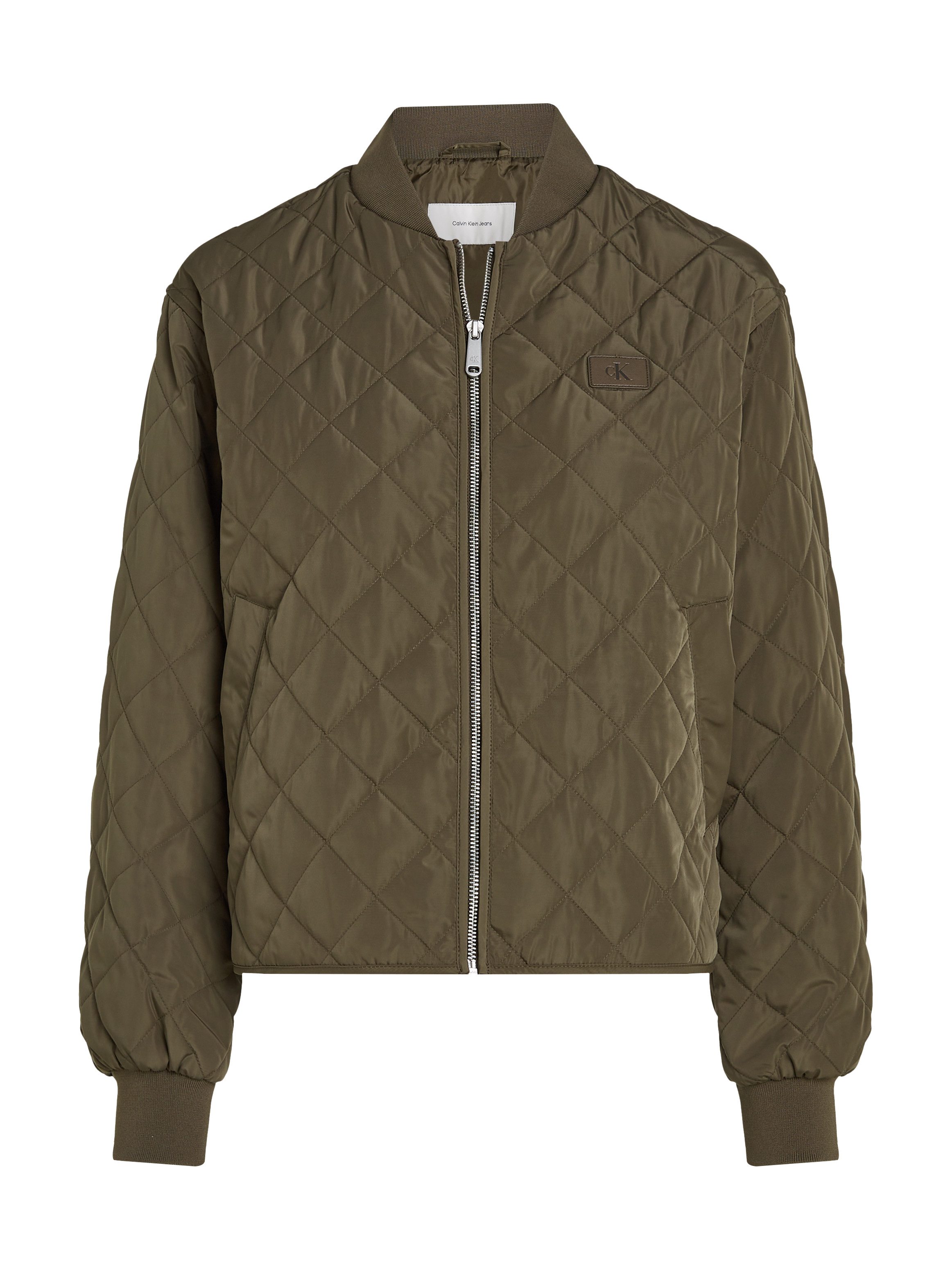 Calvin Klein Bomberjack LW QUILTED JACKET met logoprint met steppatroon