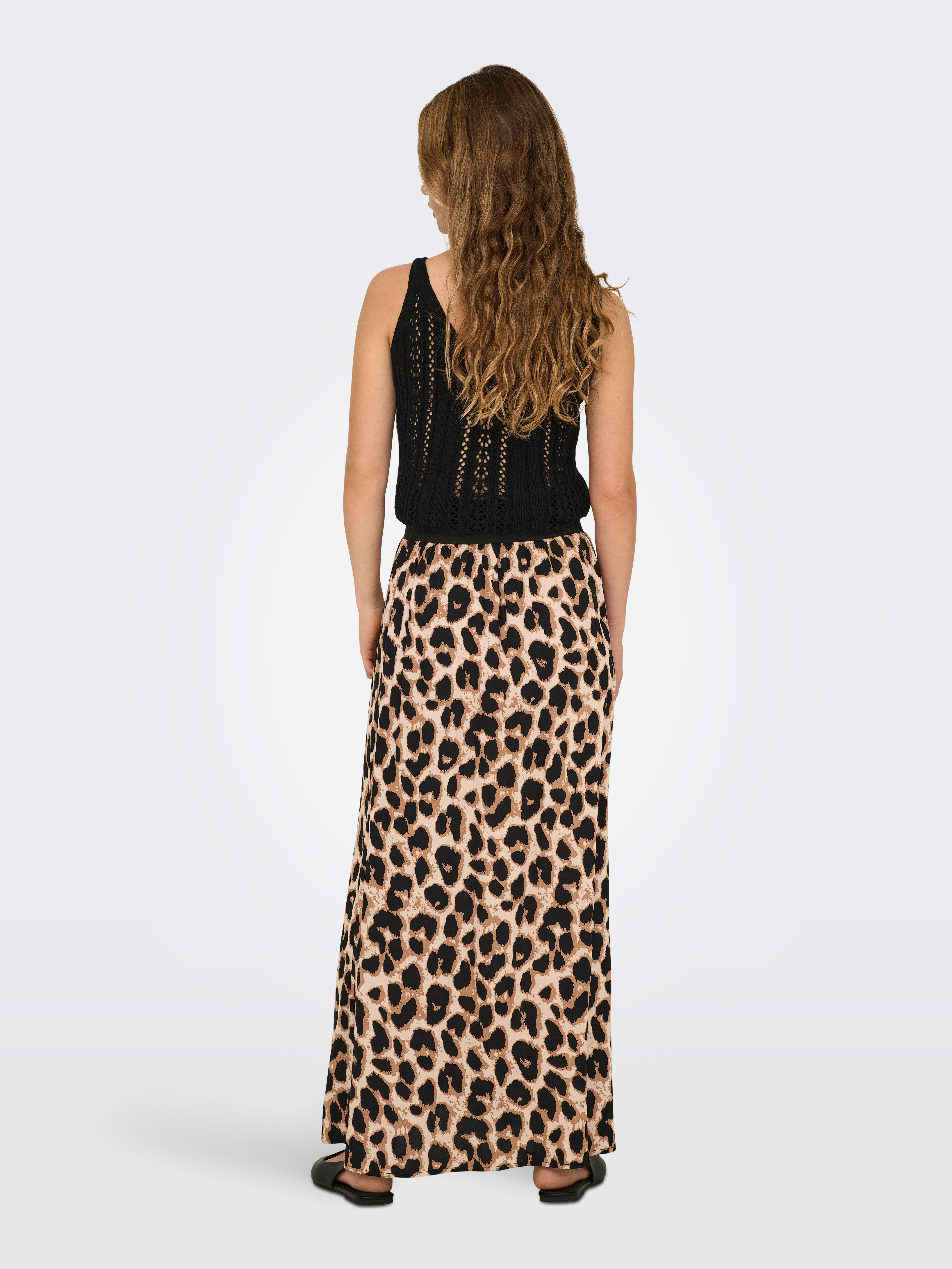 Only Maxirok ONLVENEDIG AOP LIFE LONG SKIRT