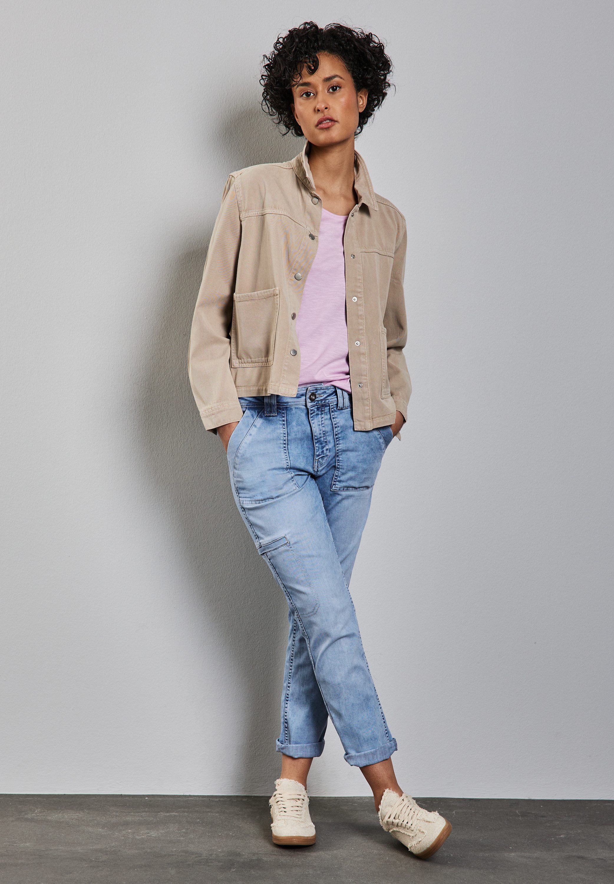 STREET ONE Relax fit jeans in cargo-look