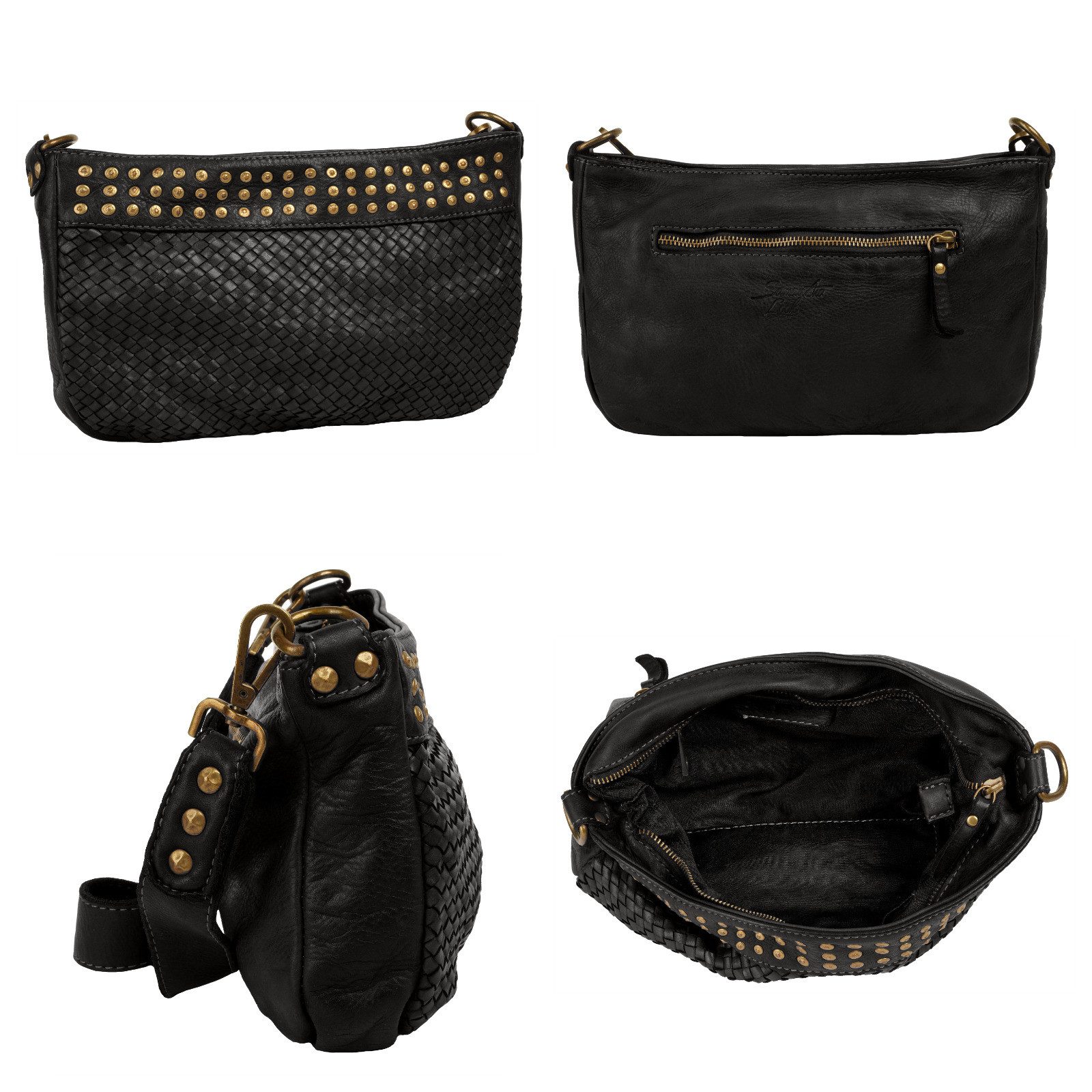 Samantha Look Schoudertas echt leer, made in italy