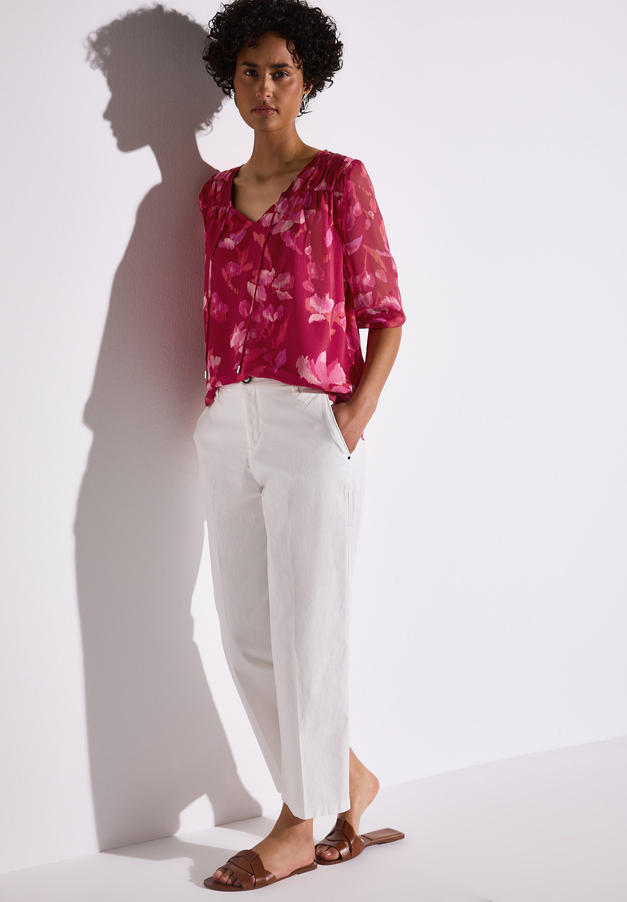 STREET ONE Chiffon blouse met print all-over