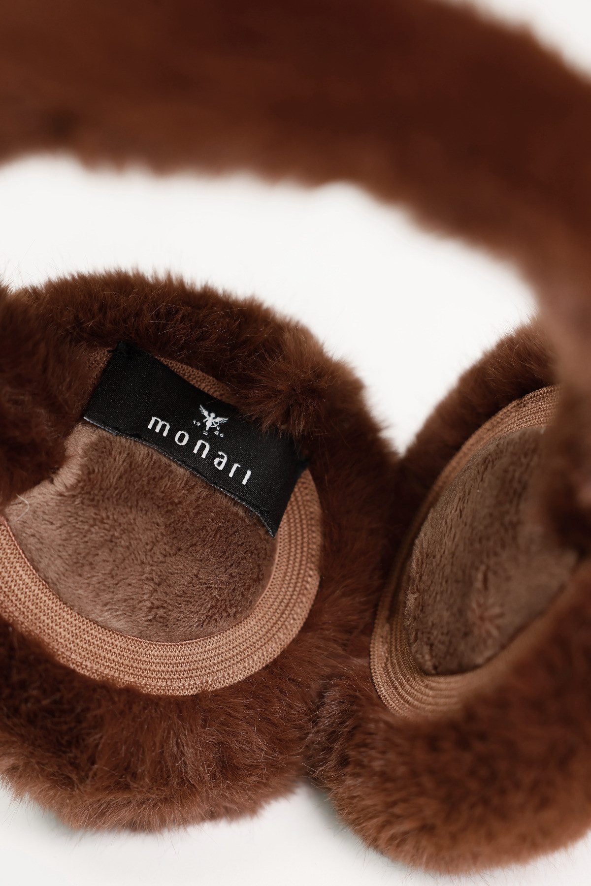 Monari Oorwarmers Regular fit met imitatiebont