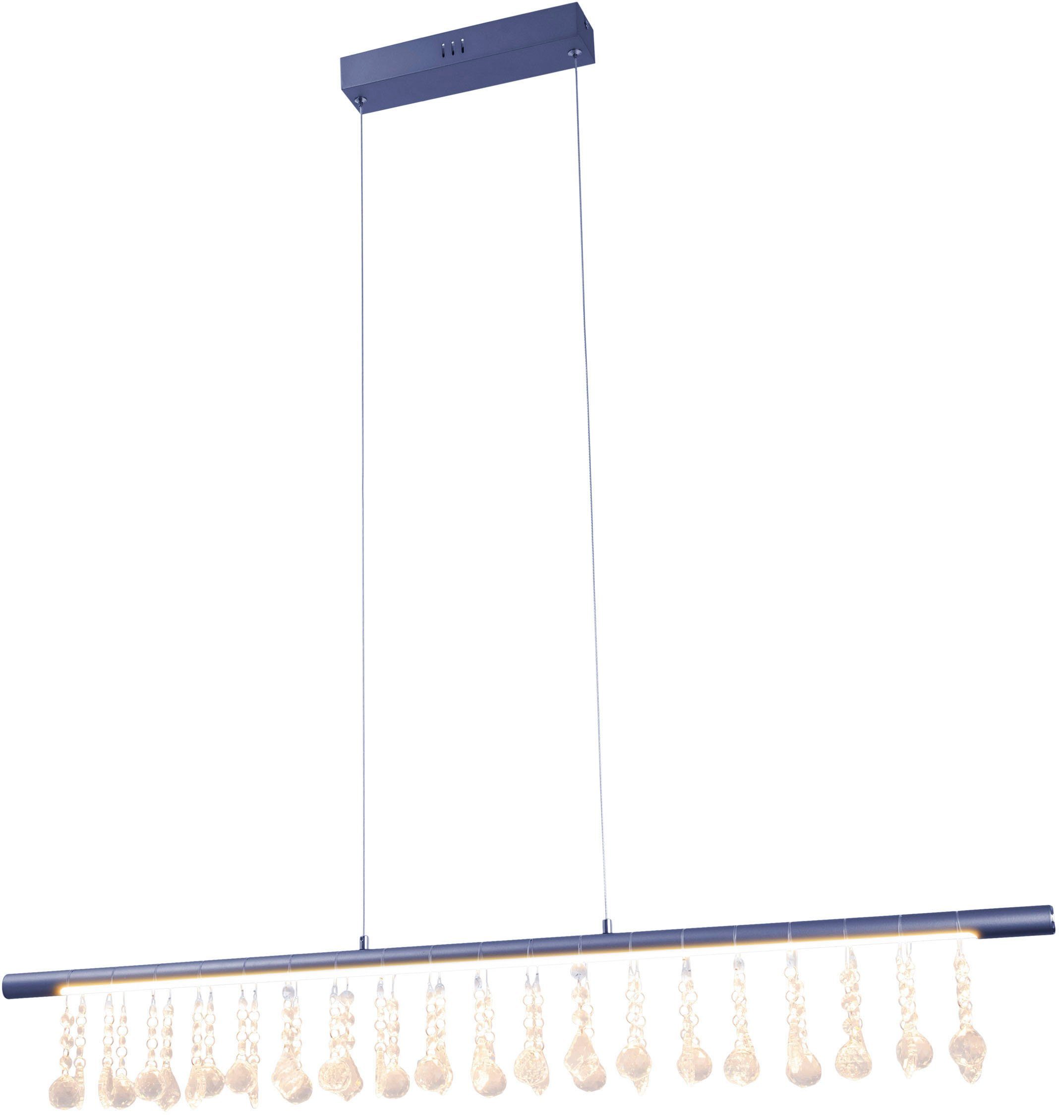 näve Led-hanglamp Nobilis Hanglamp, dimbaar, warmwit, L: 100 cm, grijs (1 stuk)