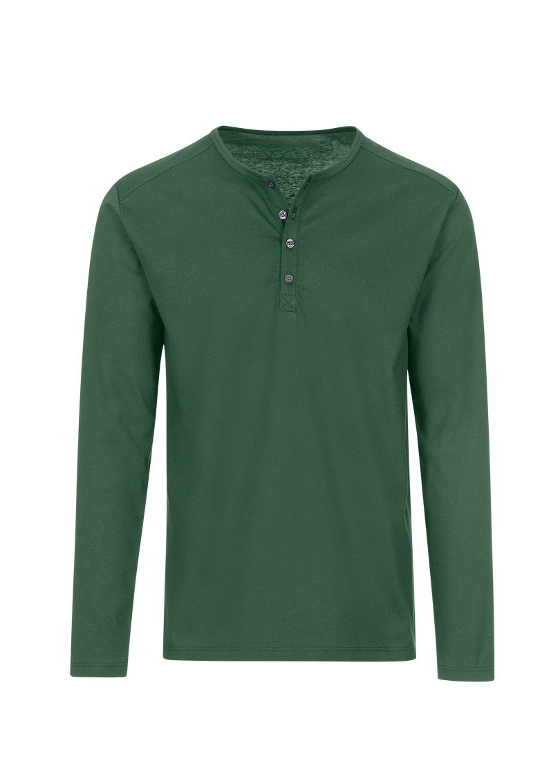 Trigema Longsleeve TRIGEMA shirt met lange mouwen en knoopsluiting (1-delig)