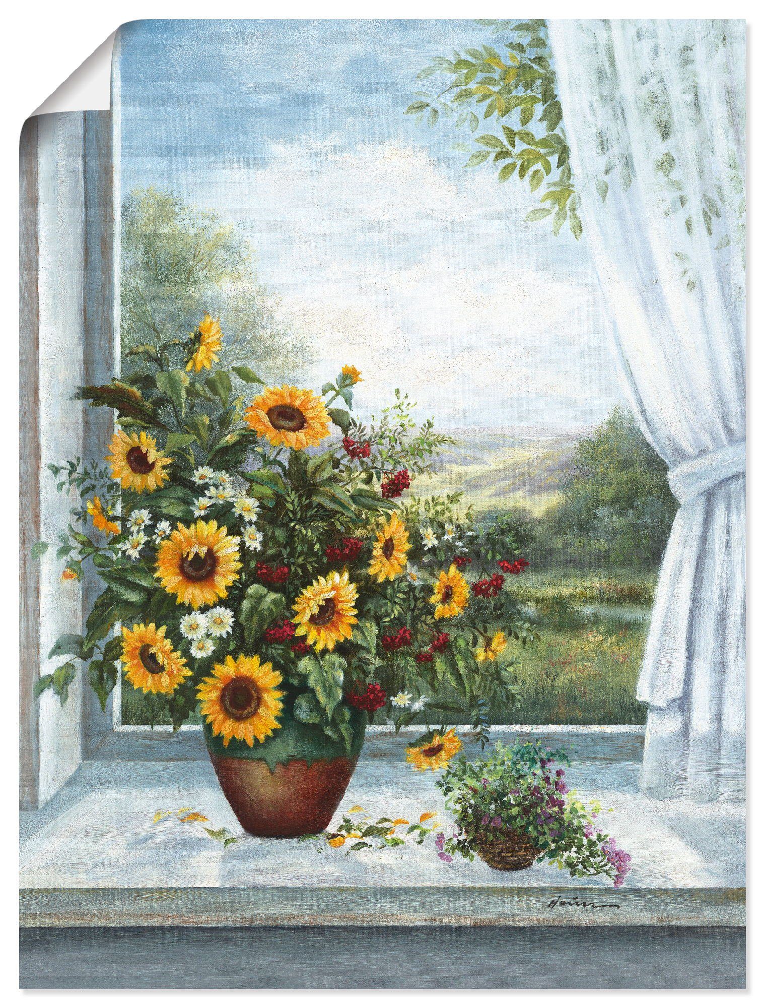 Artland artprint Sonnenblumen am Fenster