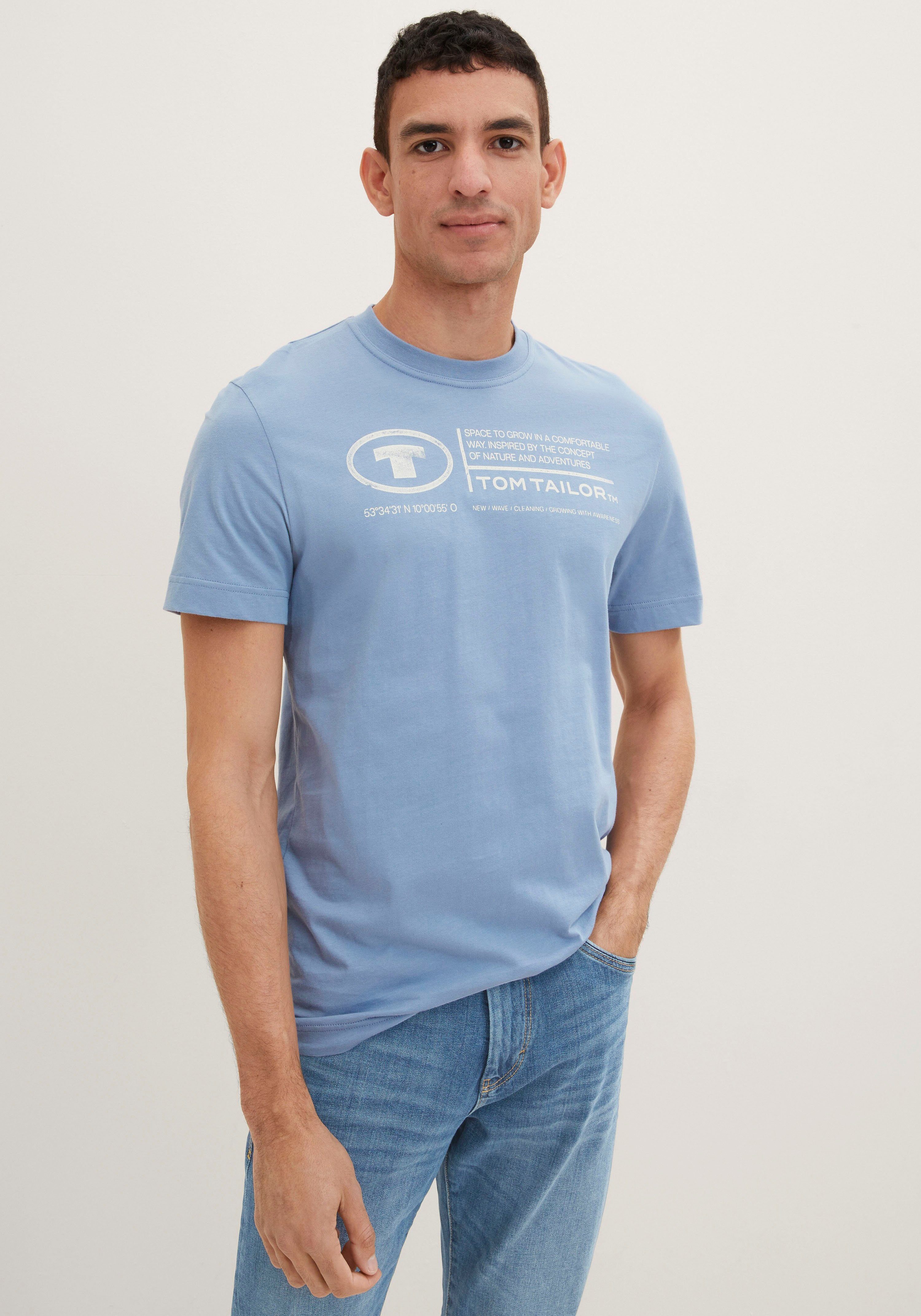 Tom Tailor Shirt met print Tom Tailor heren T-shirt, frontprint