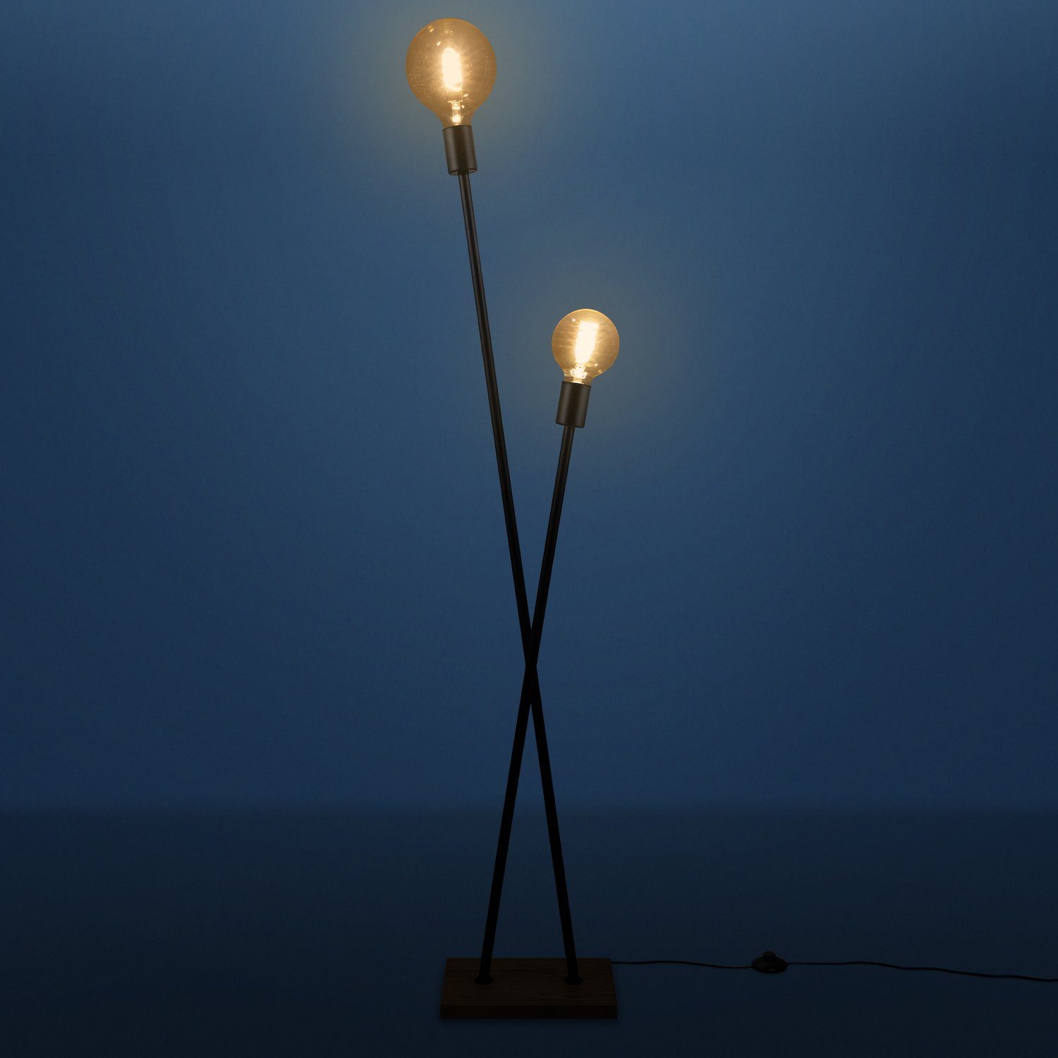 Paco Home Staande lamp IKS Vloerlamp LED lamp woonkamer vintage retro industrieel ontwerp E27