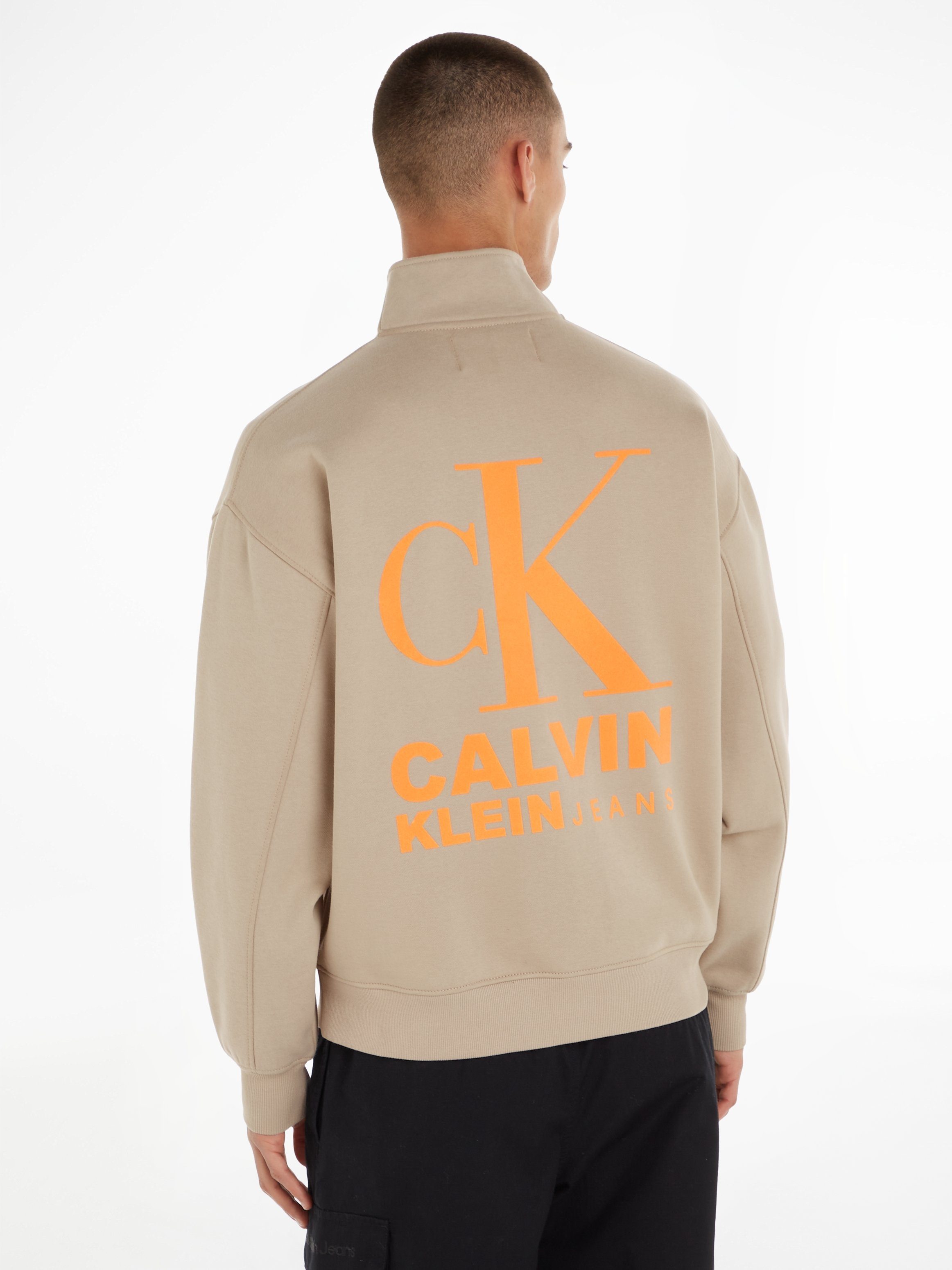 Calvin Klein Sweatshirt 1978 FLOCK LOGO HALF ZIP