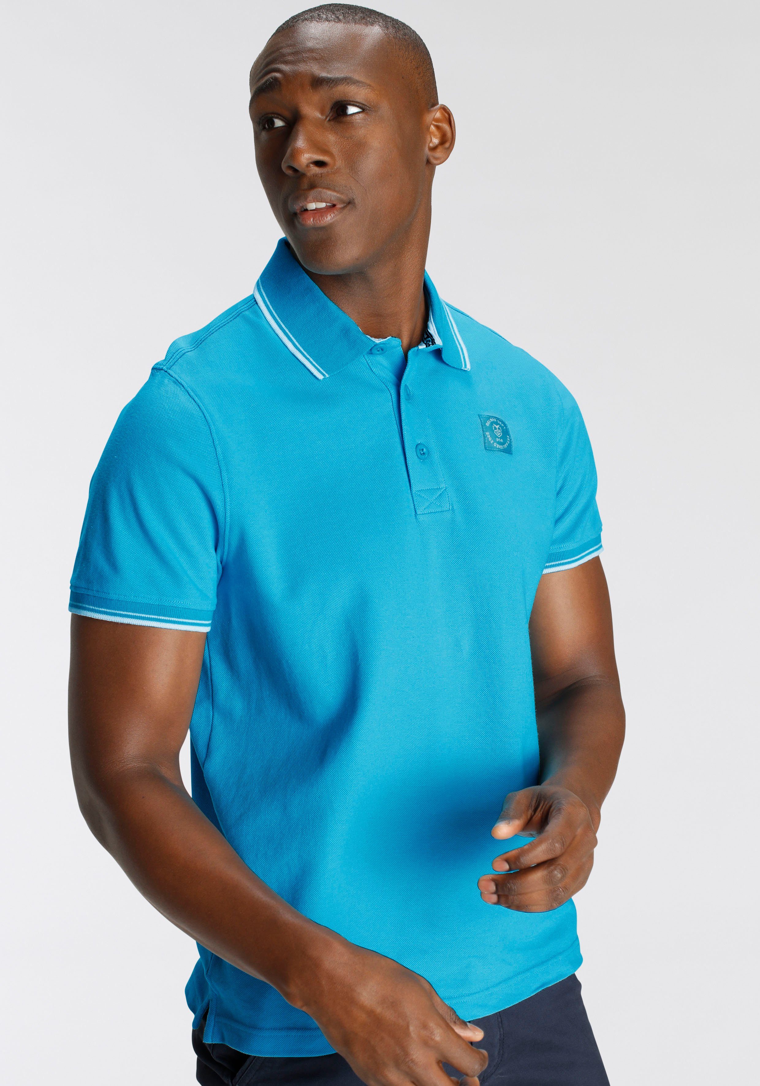 DELMAO Poloshirt Korte mouwen, losse pasvorm, polokraag, voor tennis of golf