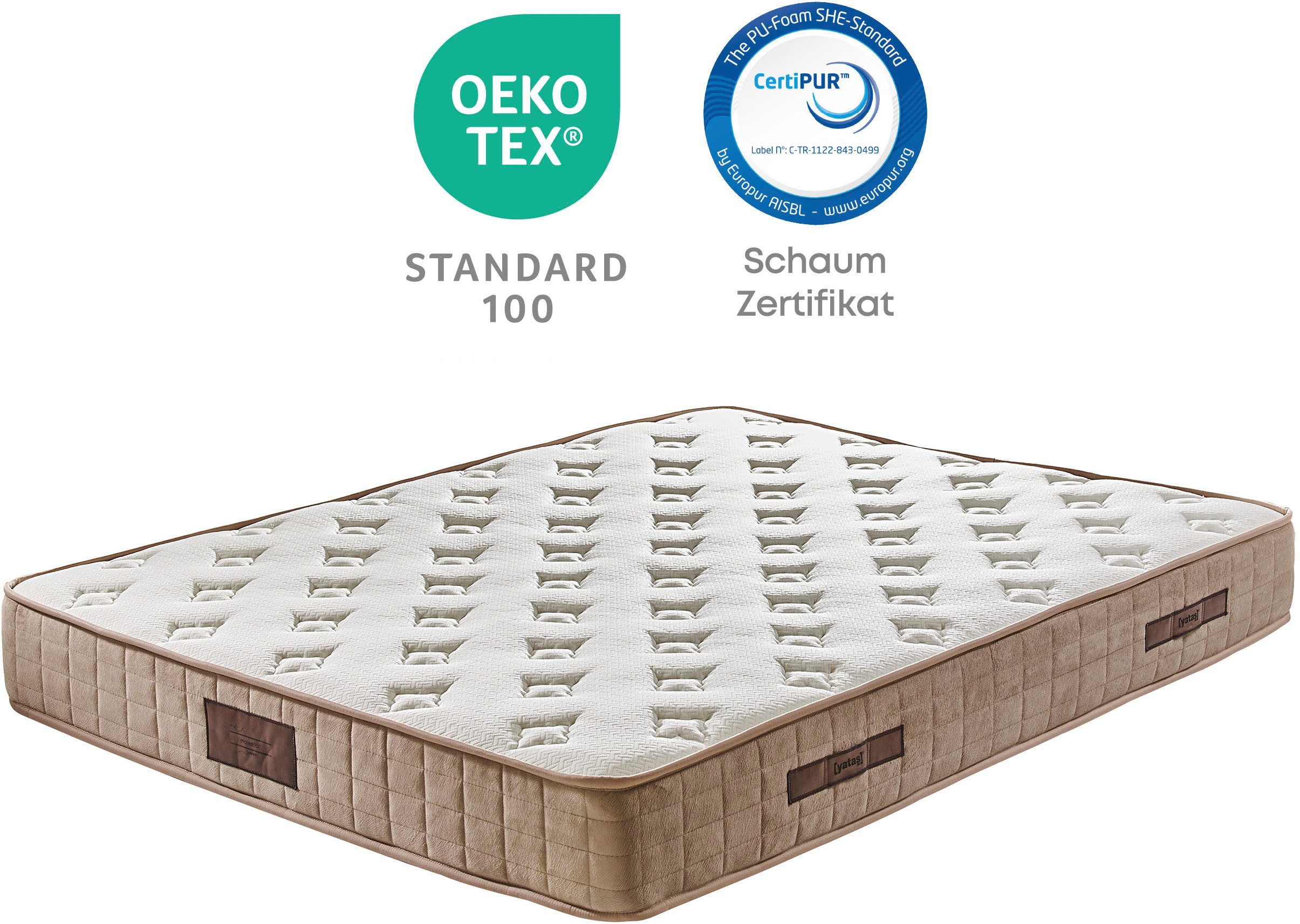Yatas Bonell-binnenveringsmatras Majestät luxe, matras 90x200, 140x200 cm & andere maten hoogte 30 cm